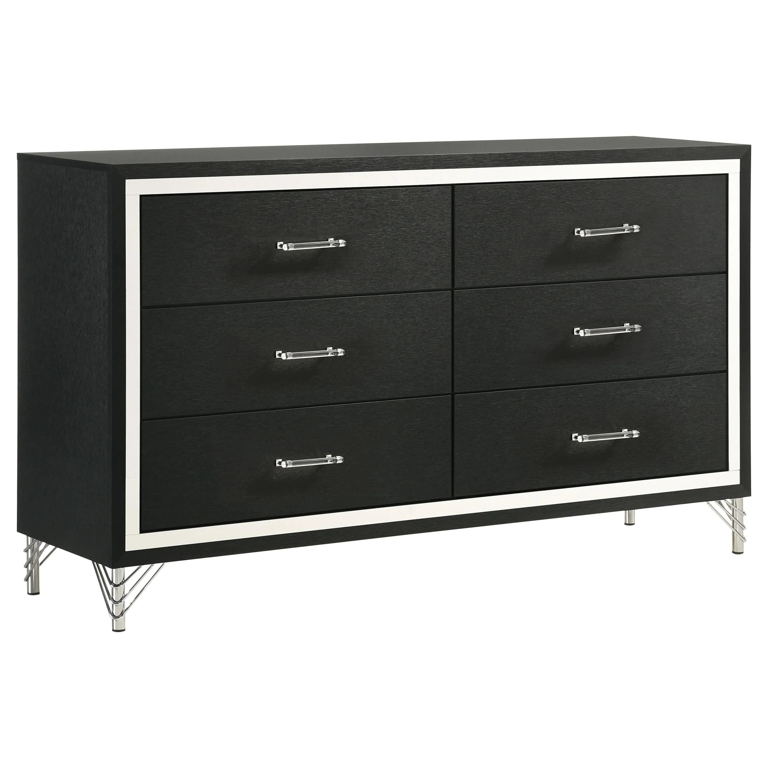 Lucia Grey/Black 5-Piece Queen Bedroom Set - Image 7