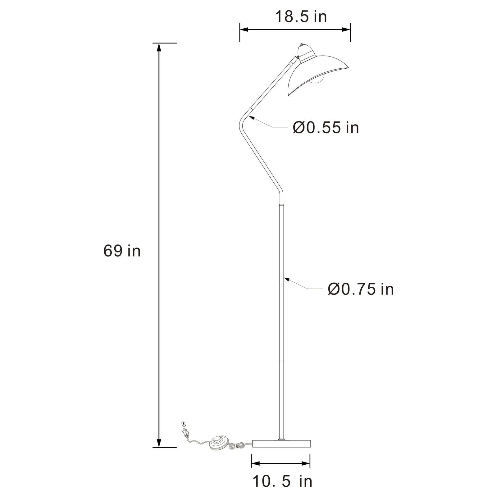 Lucien Black Floor Lamp - Image 6