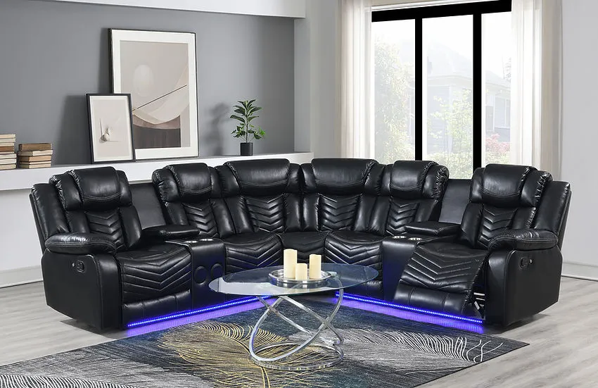 Lucky Charm Black Sectional