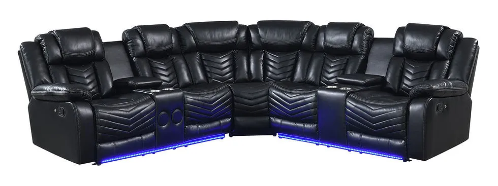 Lucky Charm Black Sectional - Image 3