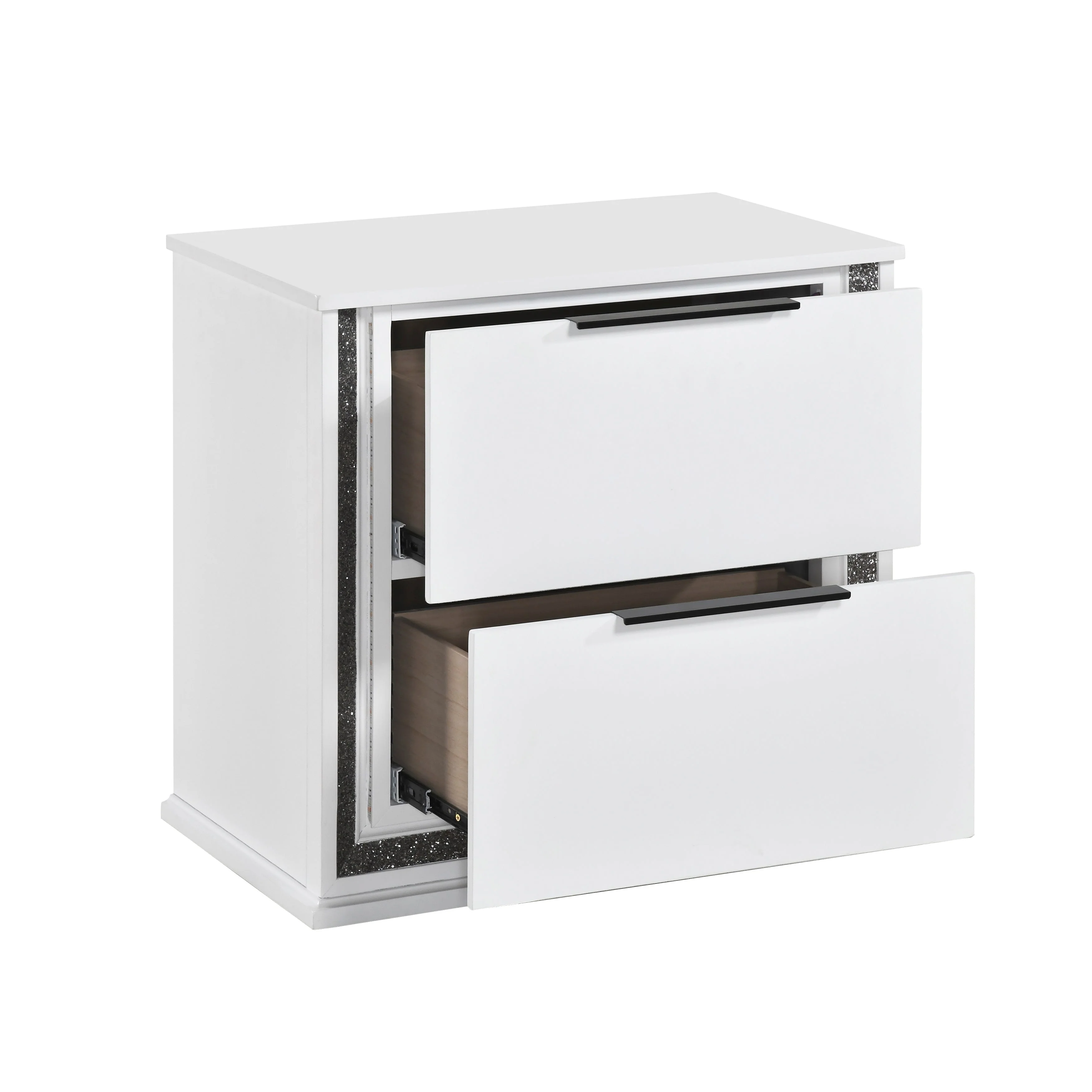 Lumin Pearl White LED Panel Bedroom Set - Image 16
