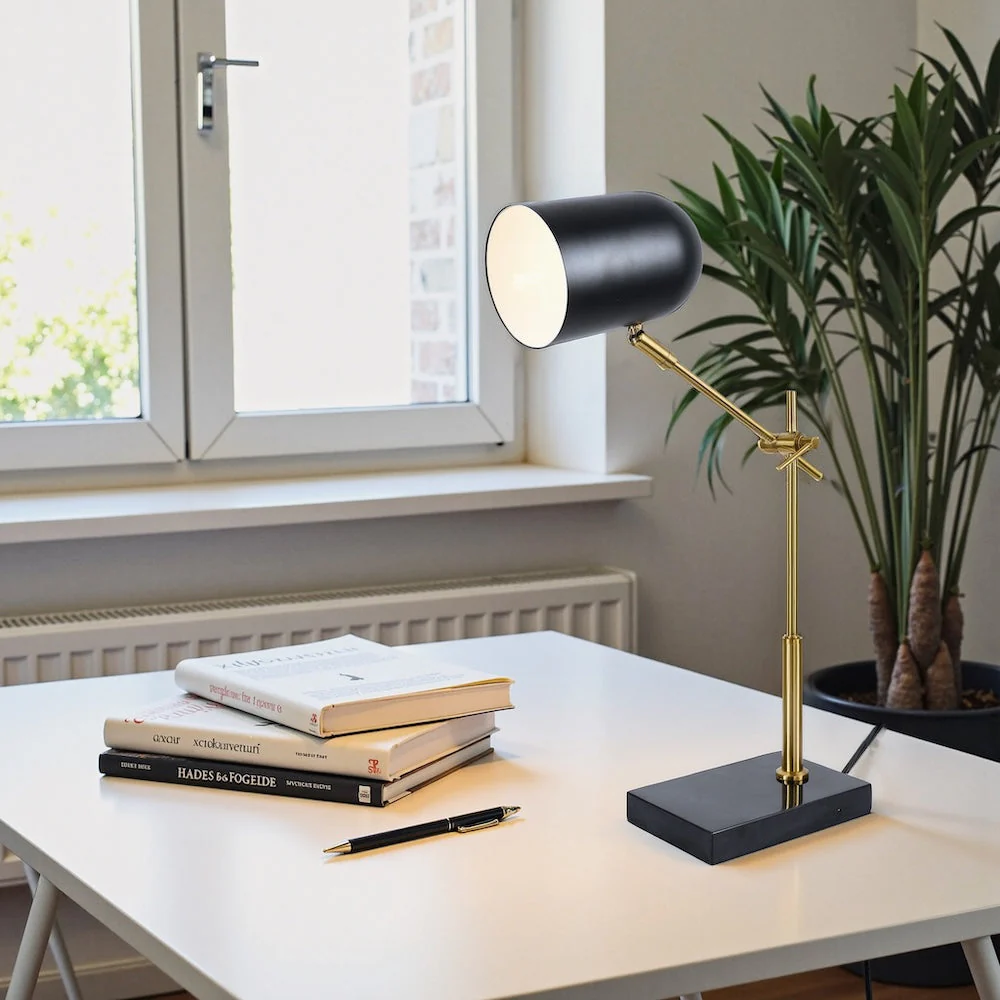 Lumora Table Lamp - Black outer - White inner - Image 2