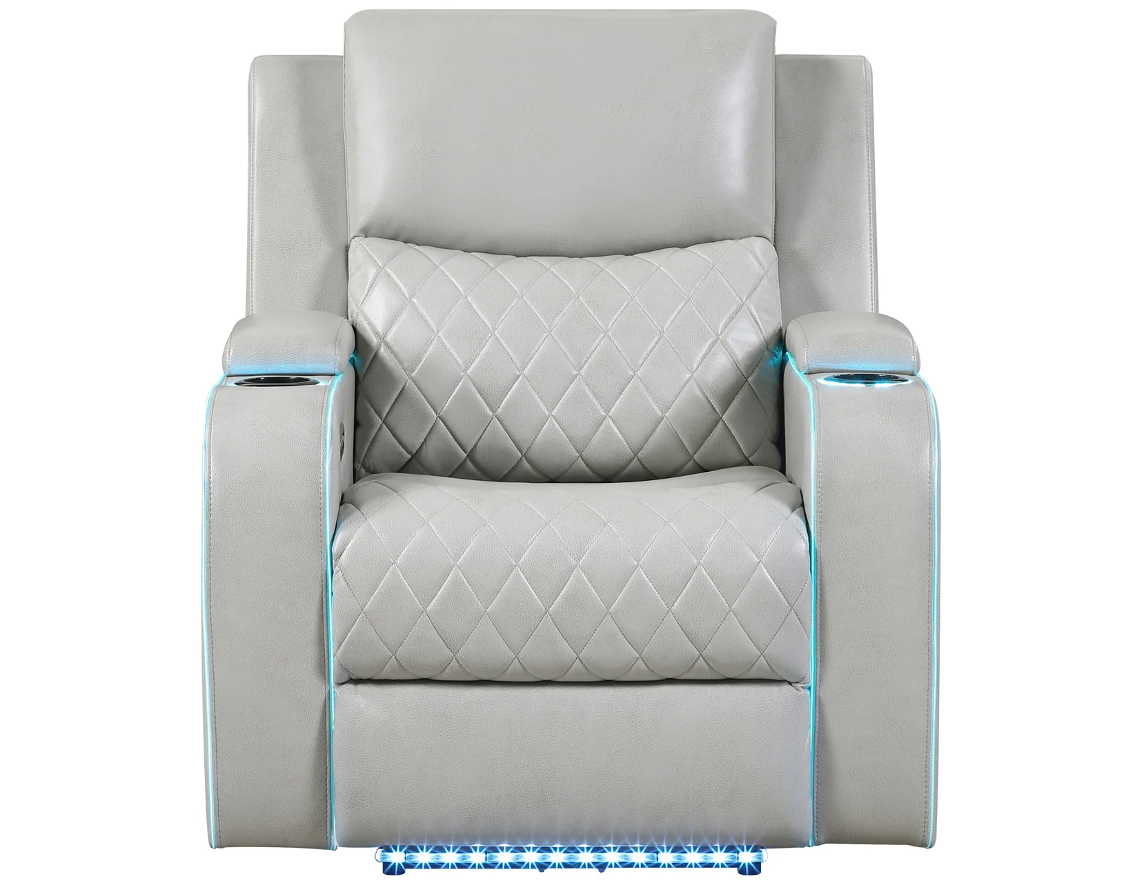 Luna Ice Vegan Leather 3-Piece Home Cinema Power Reclining Set - Image 26