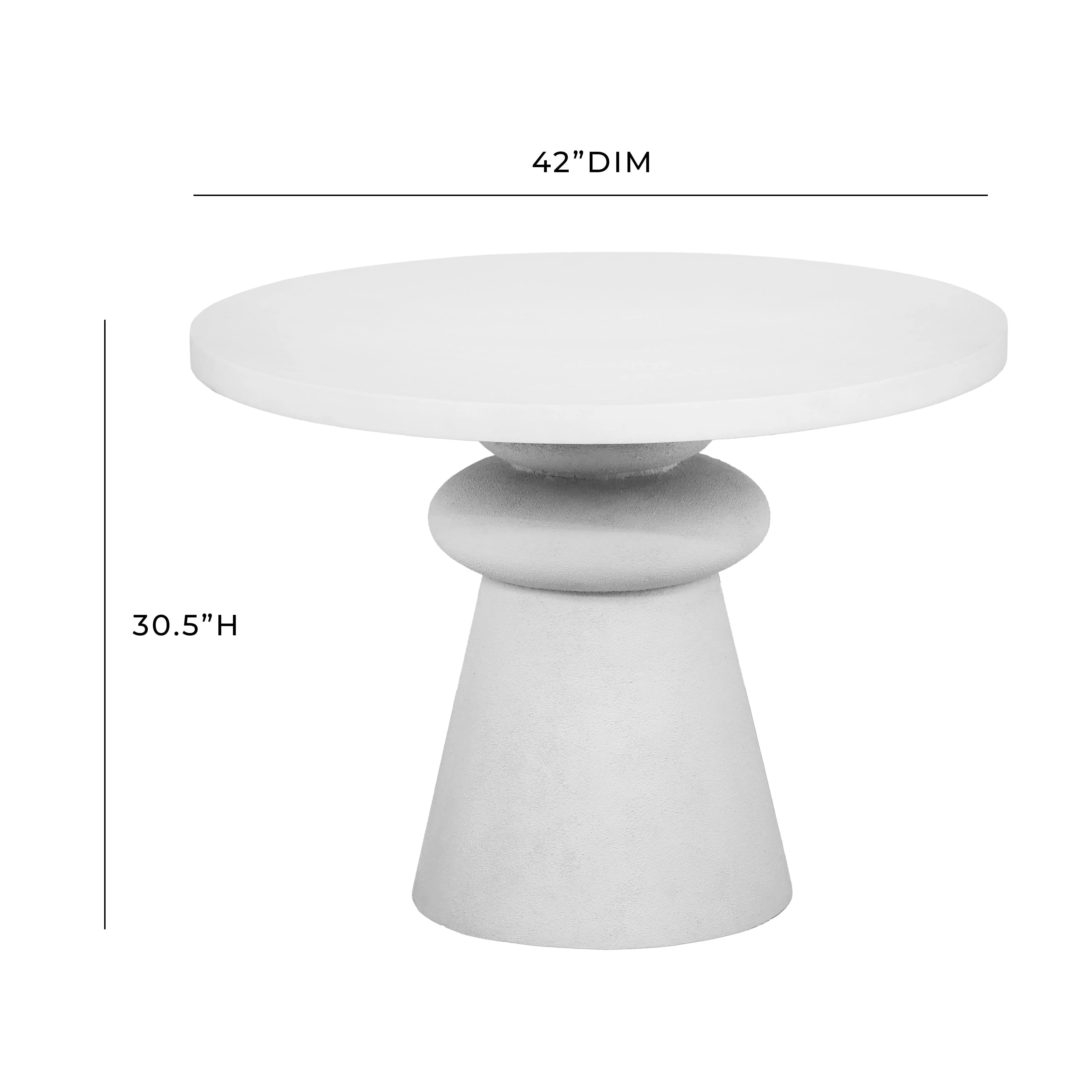 Lupita White 42" Round Dinette Table - Image 5