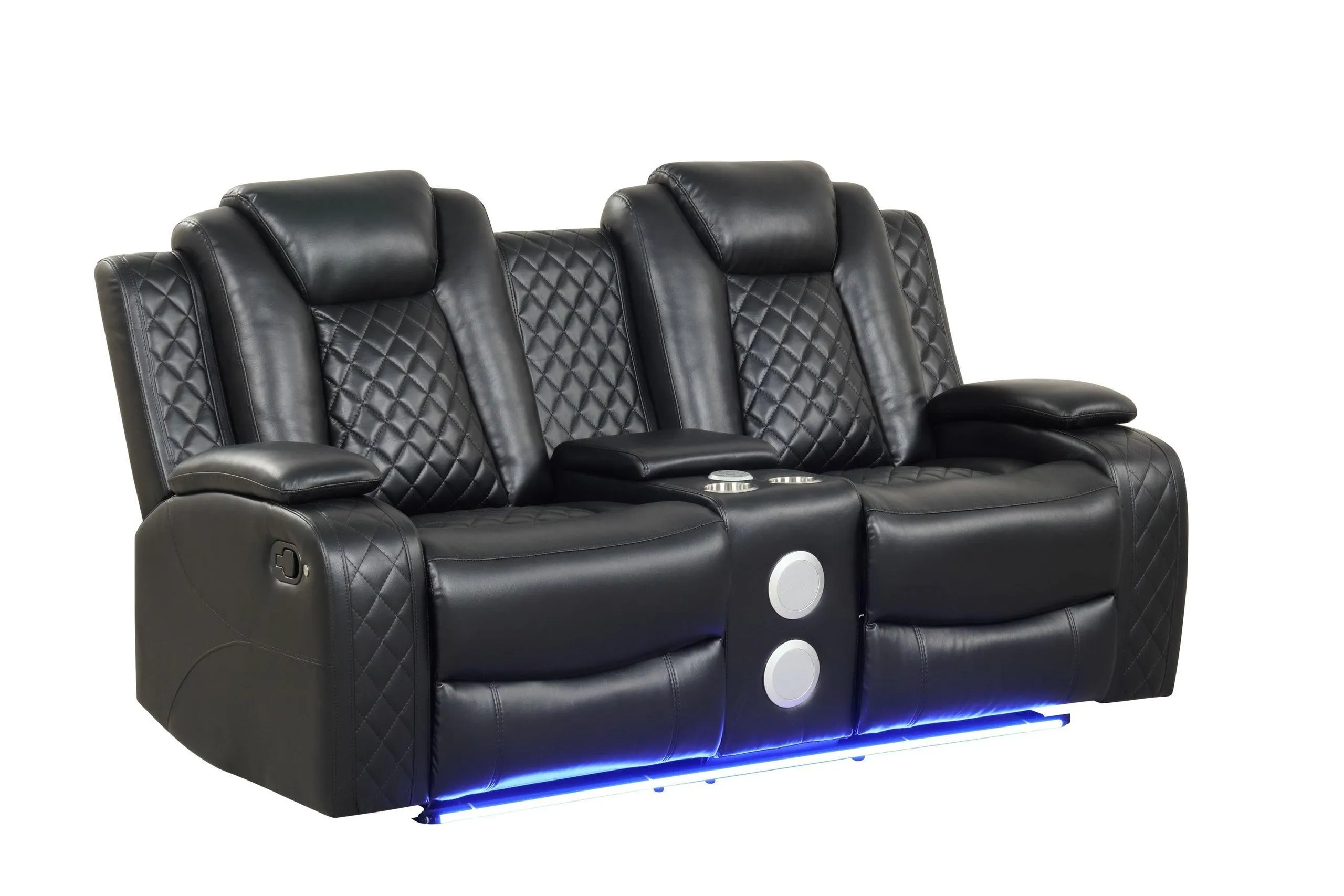 Luz Black 3-Piece Reclining Living Room Set - Image 3