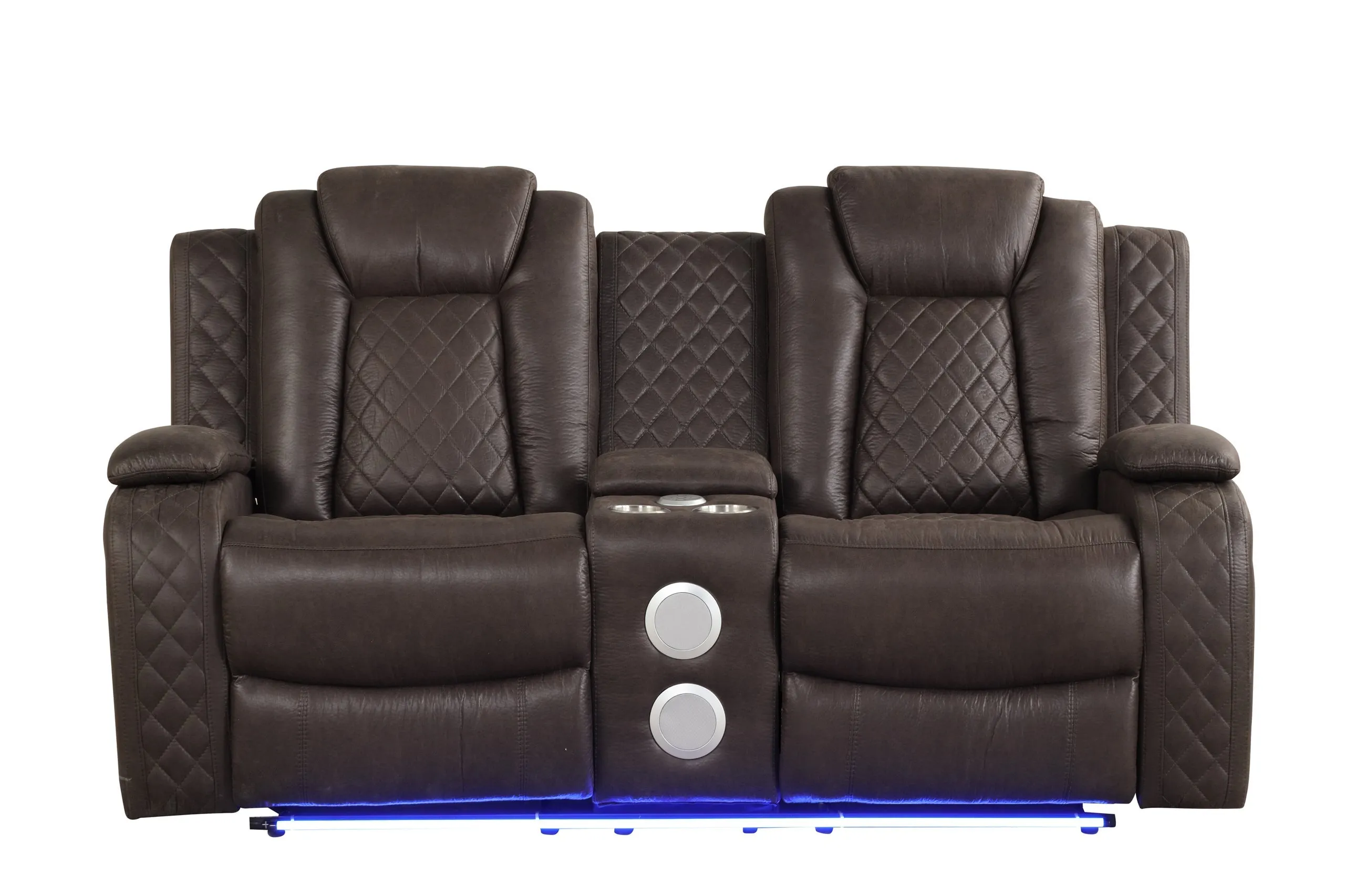 Luz Chocolate 3-Piece Reclining Living Room Set - Image 3