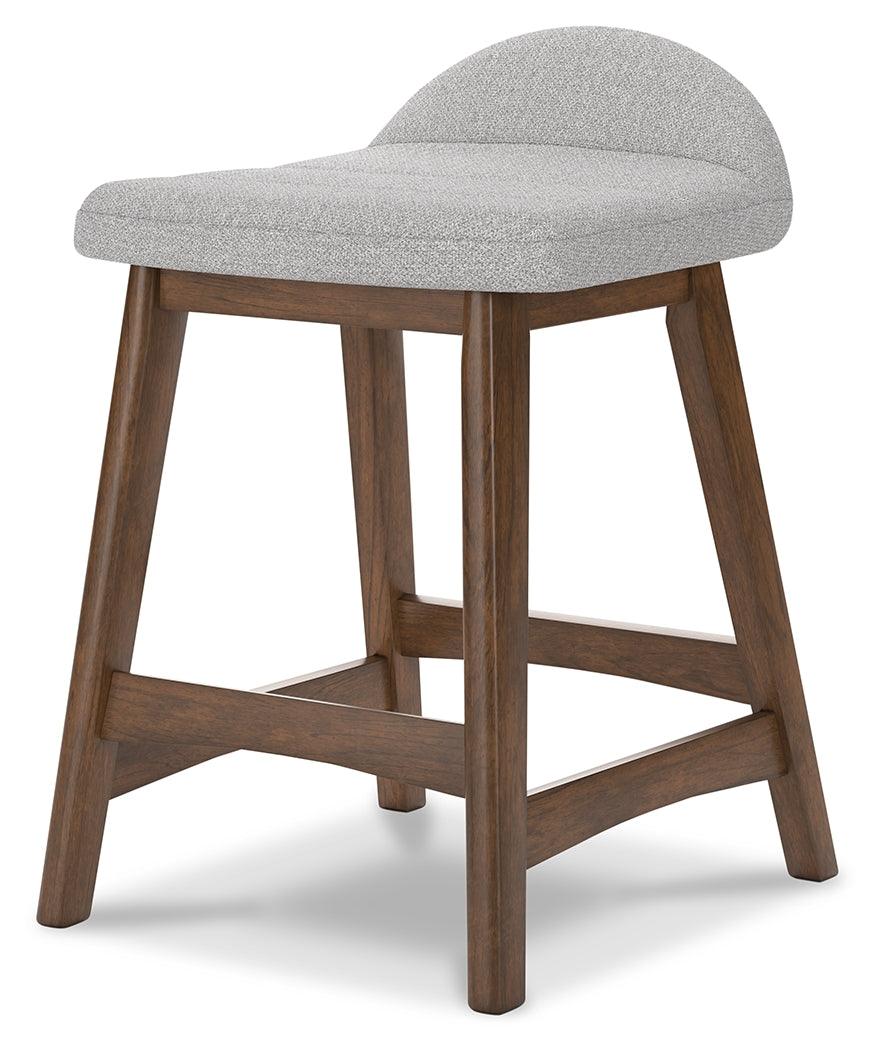 Lyncott Light Gray/Brown Counter Height Barstool, Set of 2 - Image 5