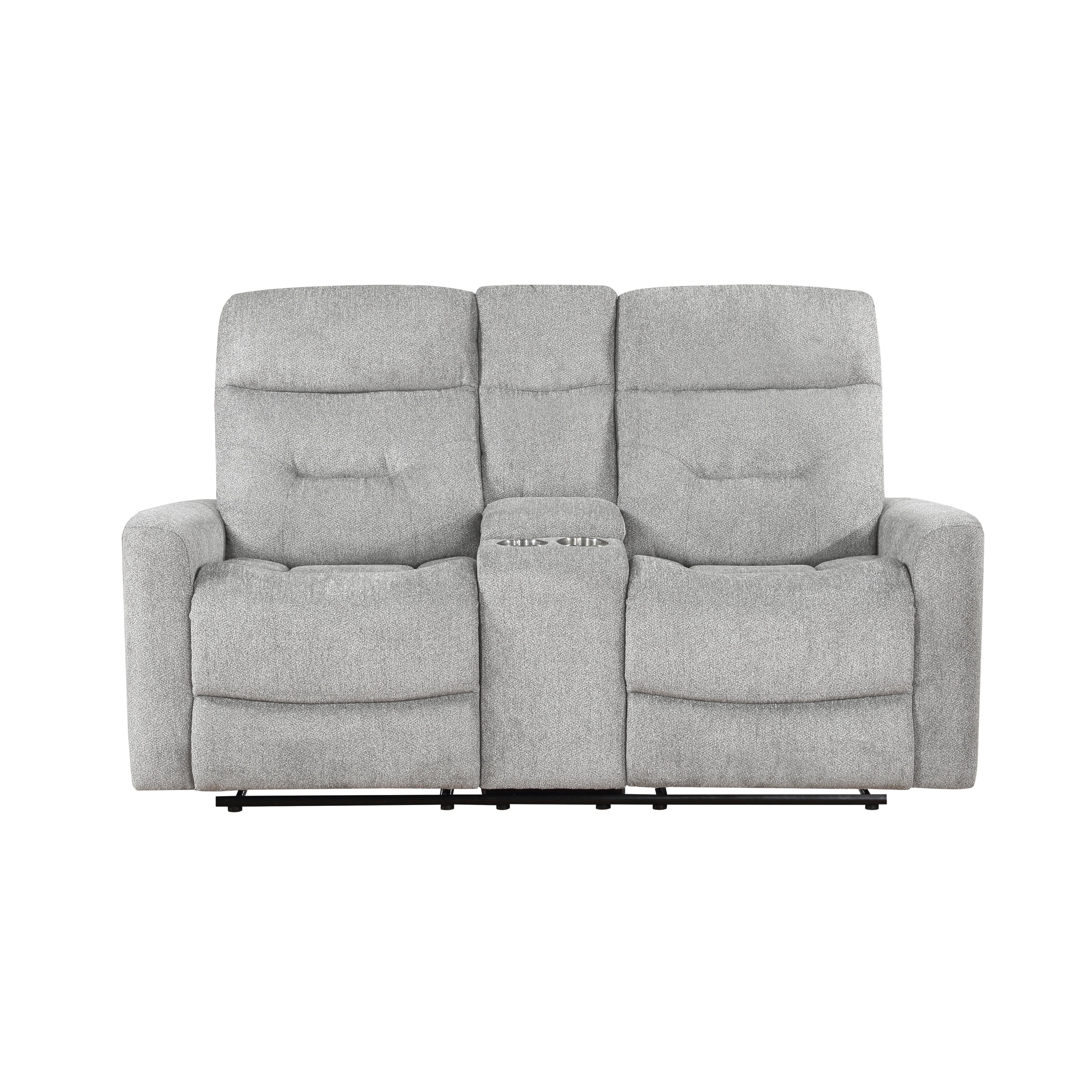 Lyndon Gray Double Reclining Living Room Set - Image 7