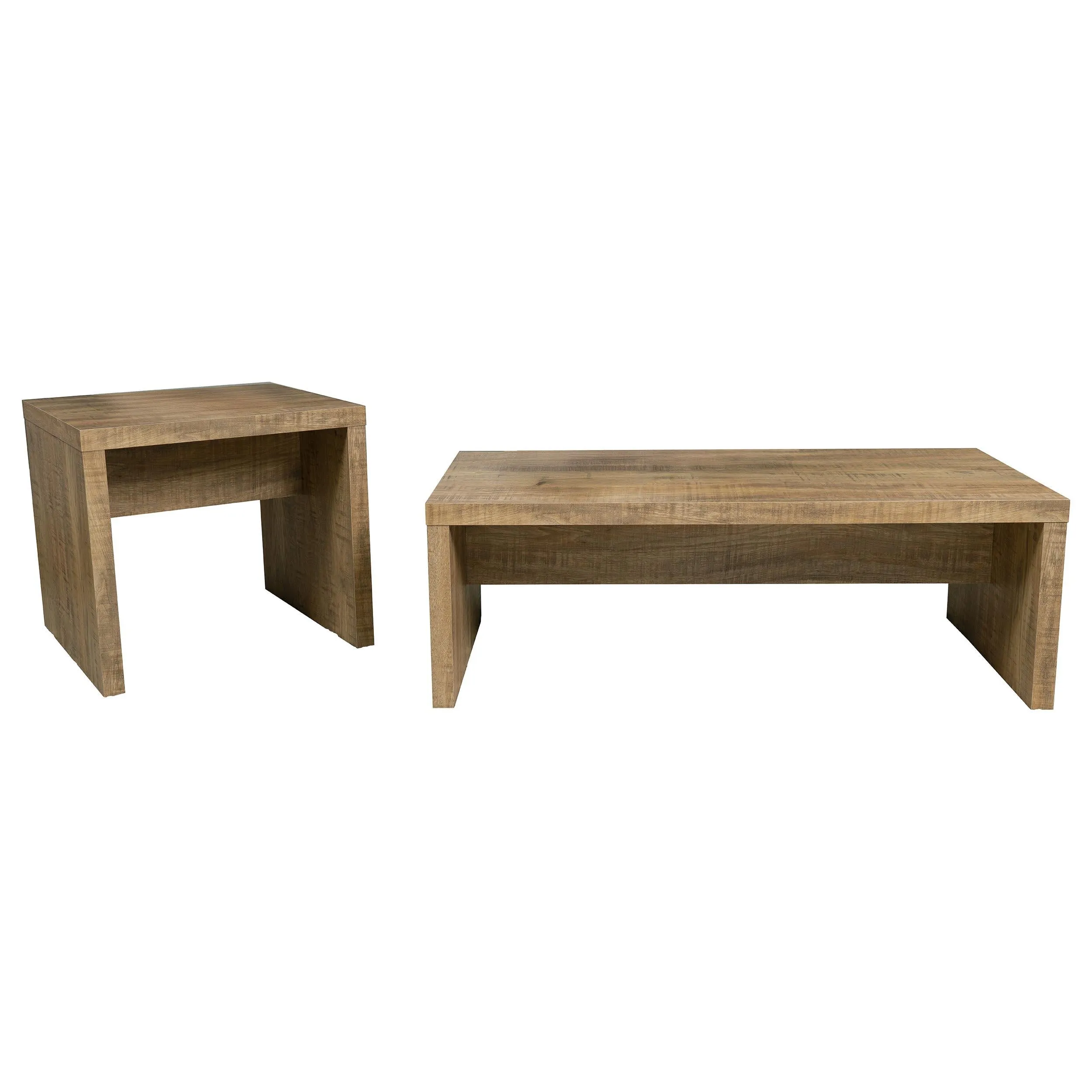 Lynette Mango 2-Piece Rectangular Coffee and End Table Set - Image 2