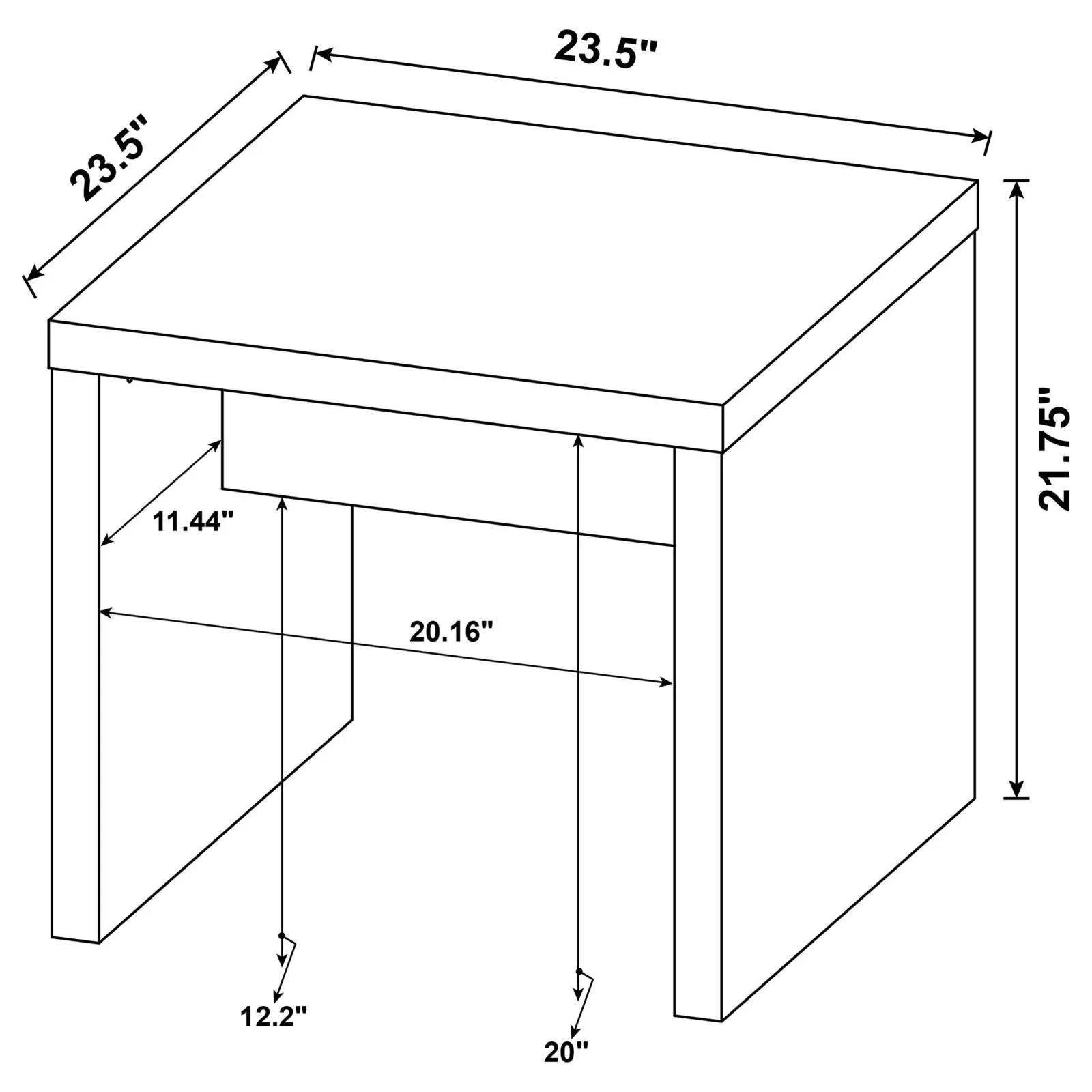 Lynette Mango Square Engineered Wood End Table - Image 5
