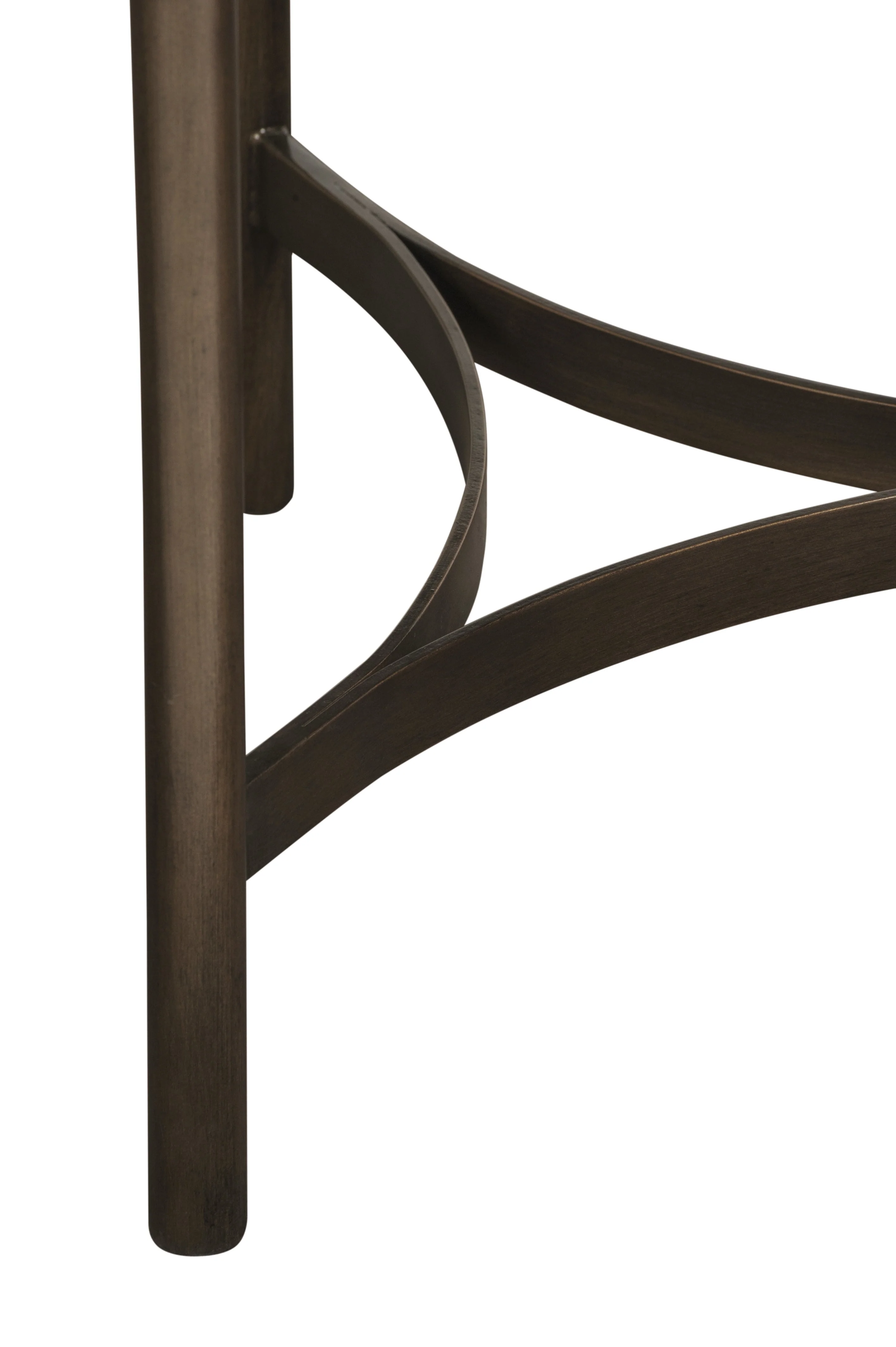 Lyon Round Natural Concrete and Metal Side Table - Image 6