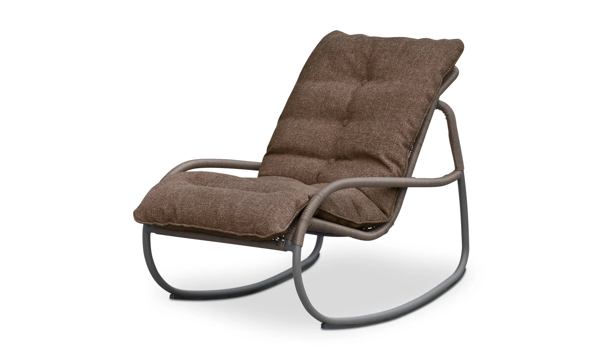 Lyra Outdoor Rocking Chair Brown - Image 2