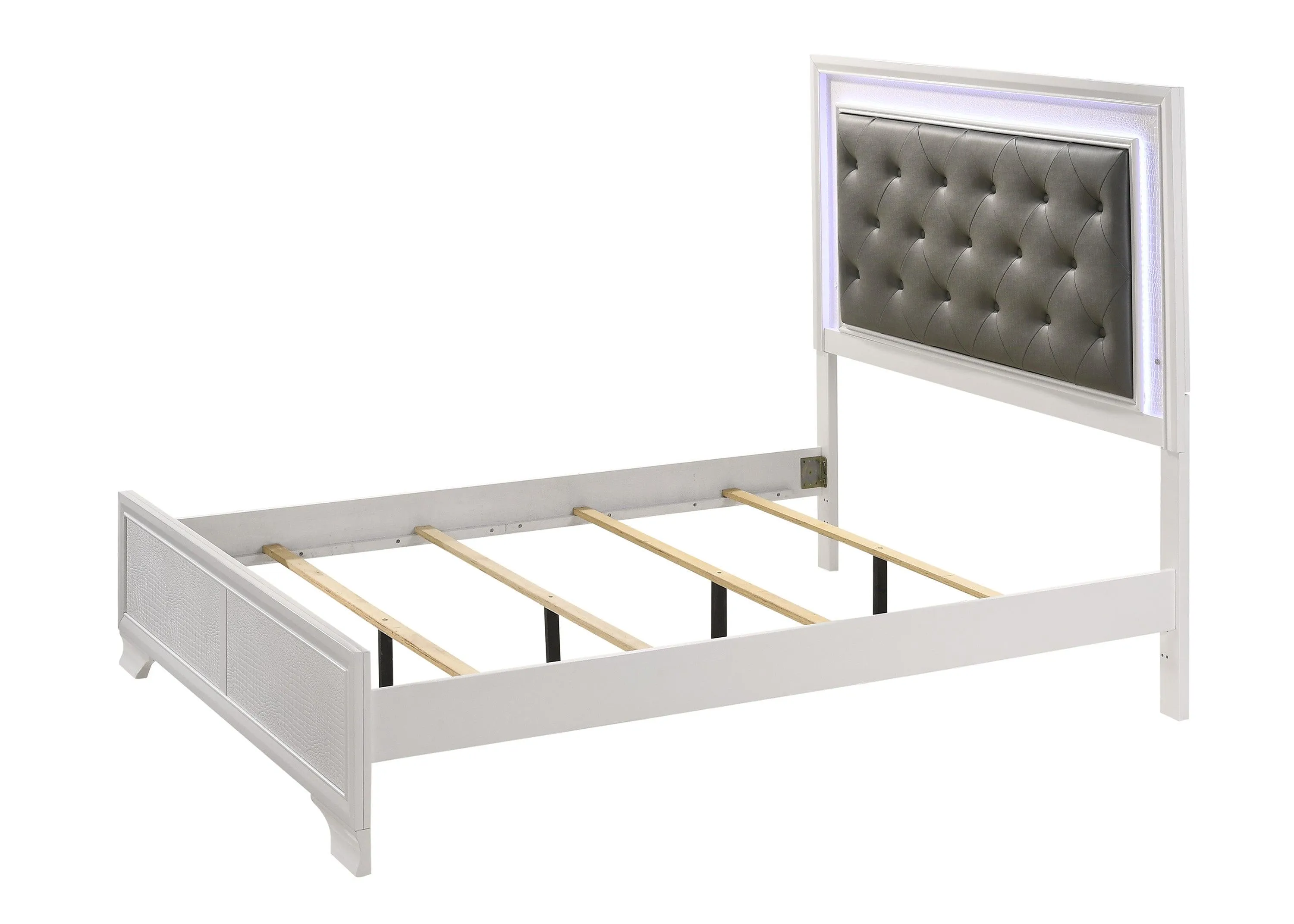 Lyssa Frost LED Upholstered Panel Bedroom Set - Image 11