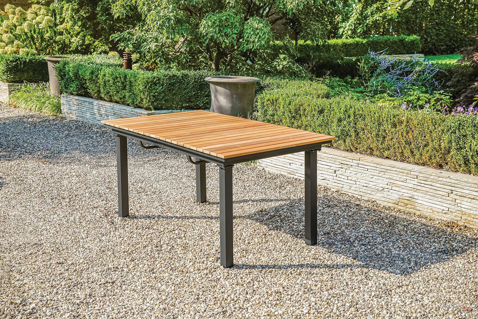 Mackay Gun Metal/Natural Patio Dining Table - Image 4