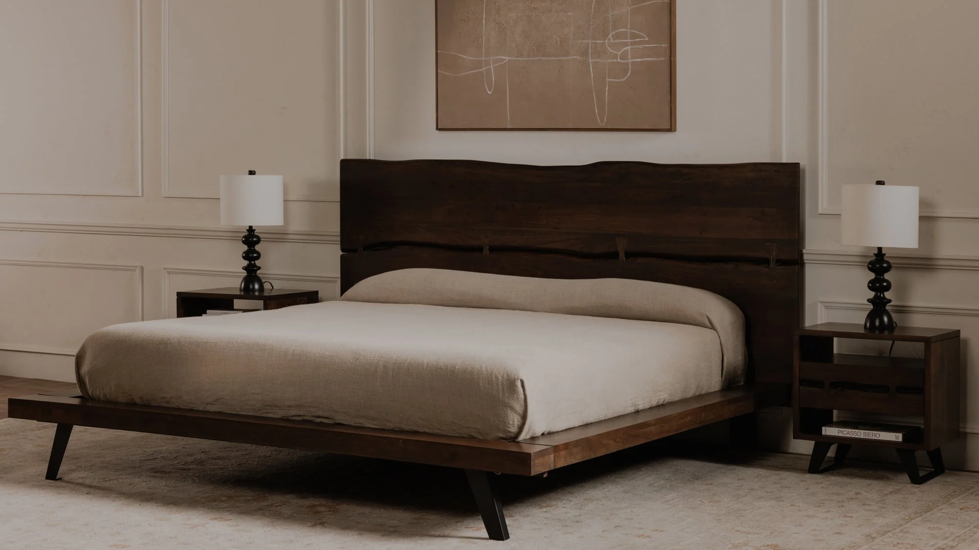 Madagascar Platform Bed Dark Brown - Image 4