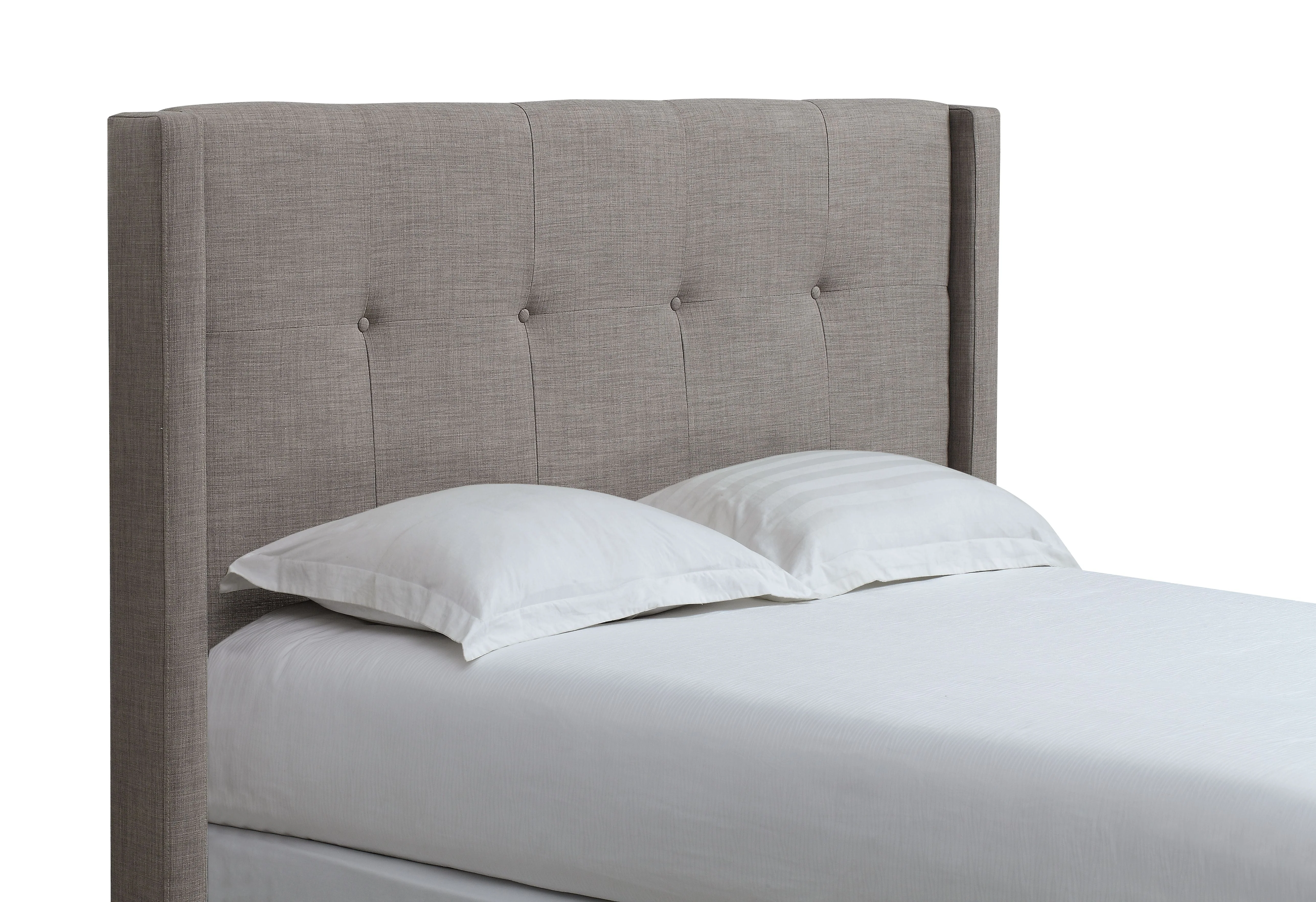 Madeleine Wingback Upholstered Headboard in Dolphin Linen - Image 5