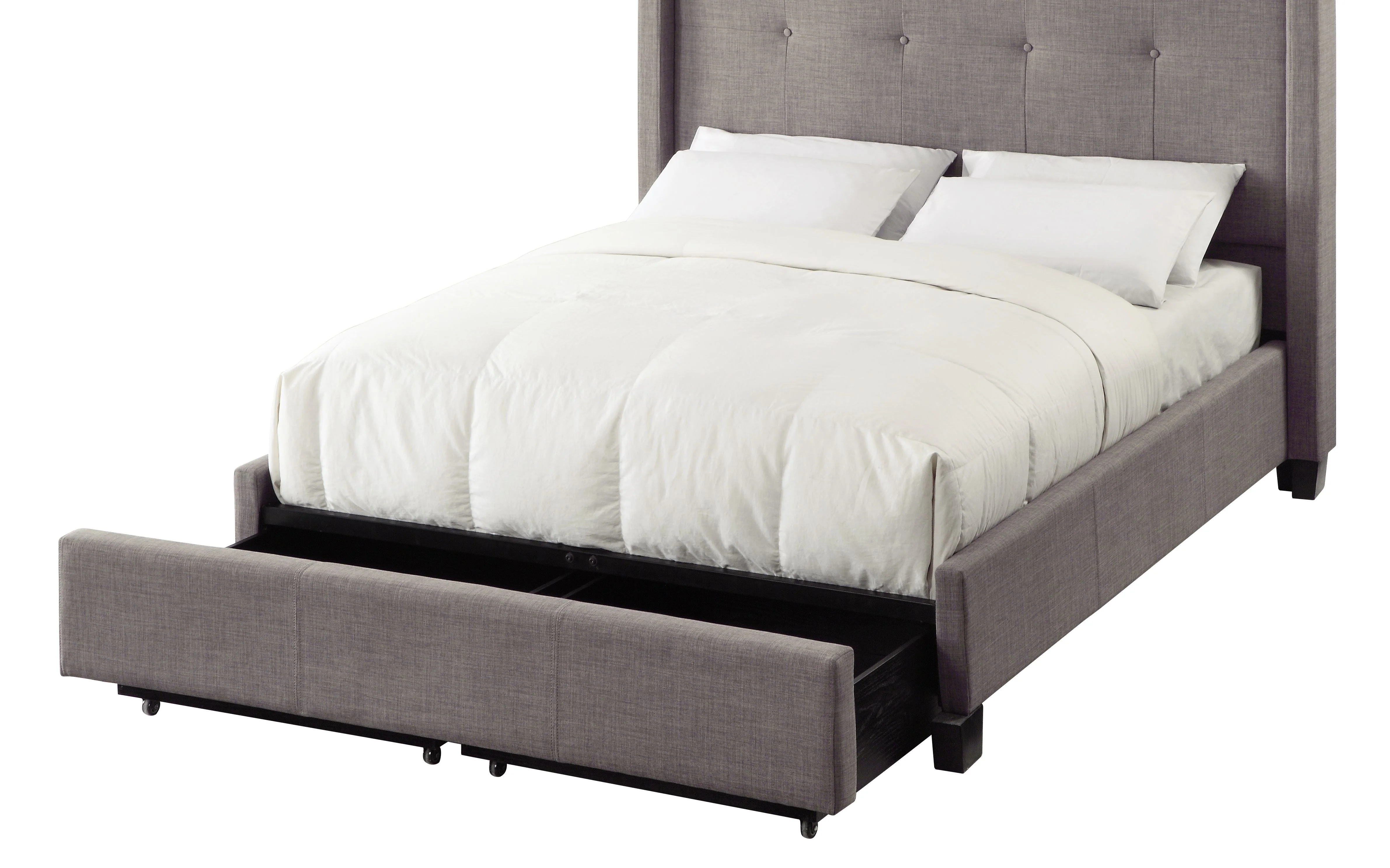 Madeleine Wingback Upholstered Platform Storage Bed - Image 6