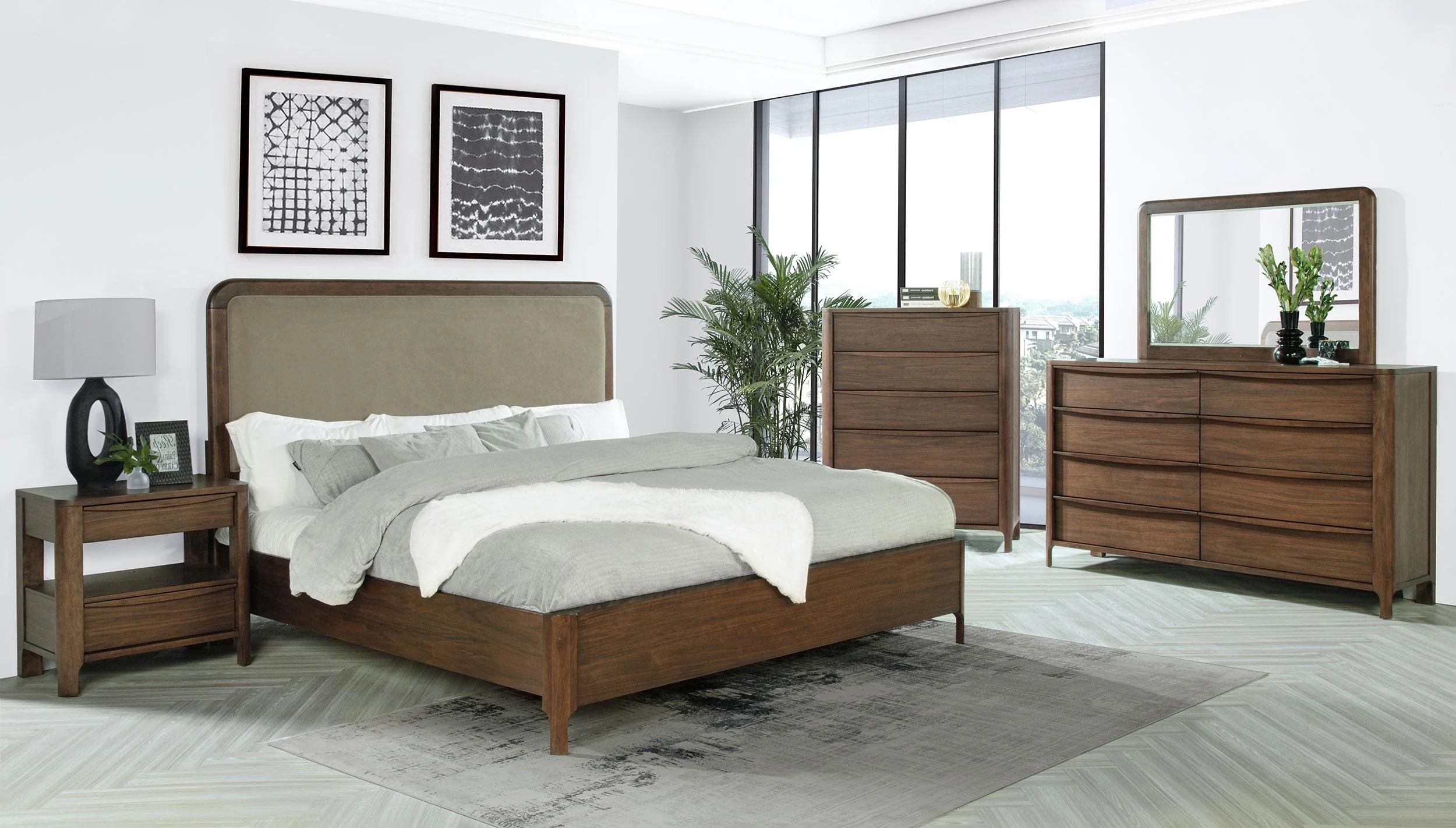 Maderia Walnut Dresser Mirror - Image 5
