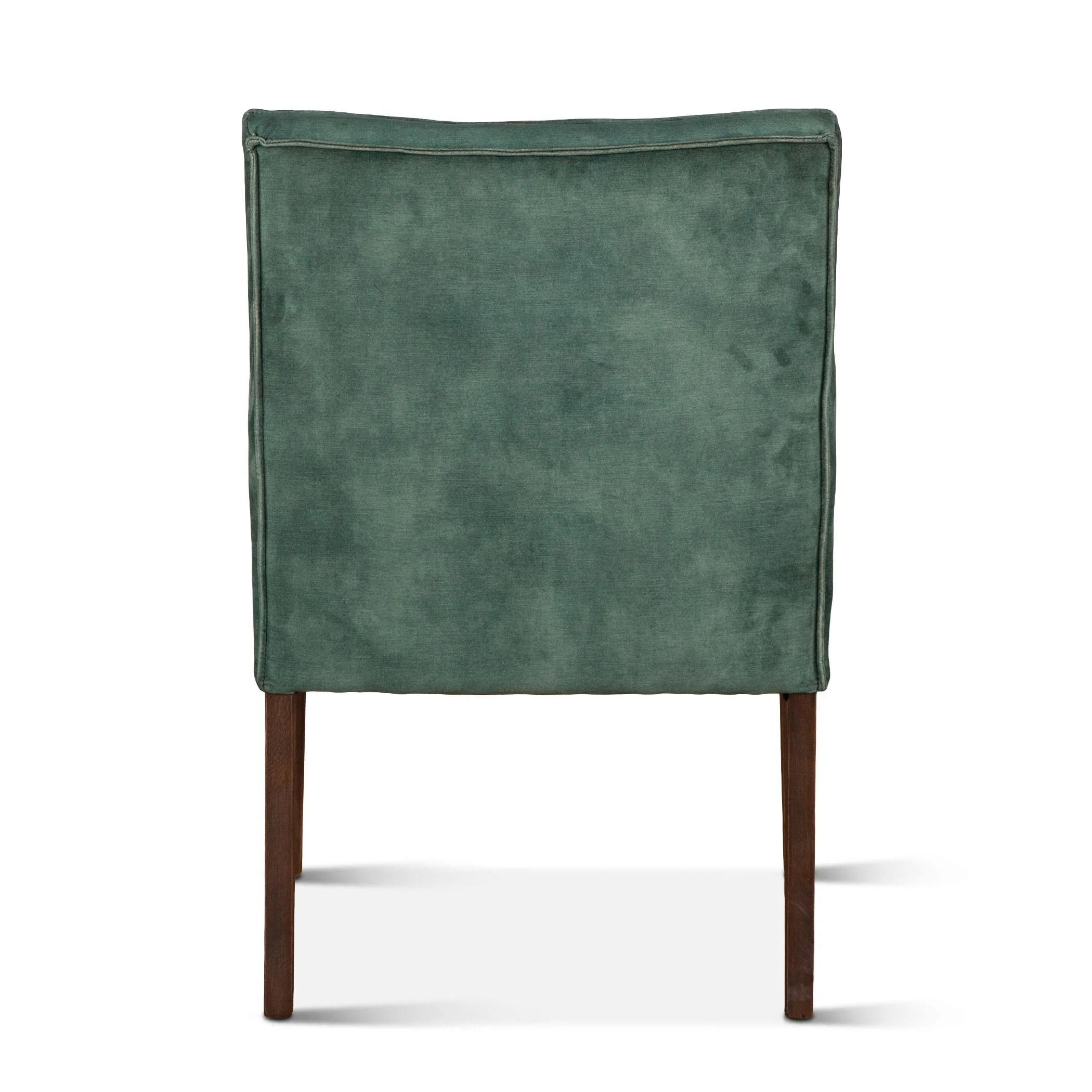 Madison 24" Dining Armchair in Green Velvet with Dark Legs - Image 4
