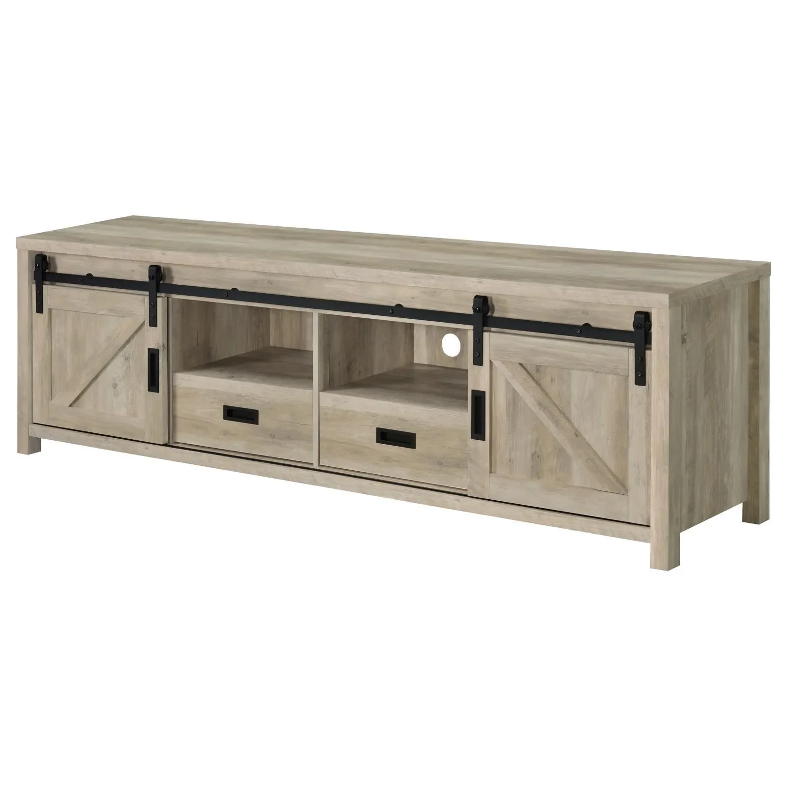 Madra Rectangular TV Console with 2 Sliding Doors - Image 6