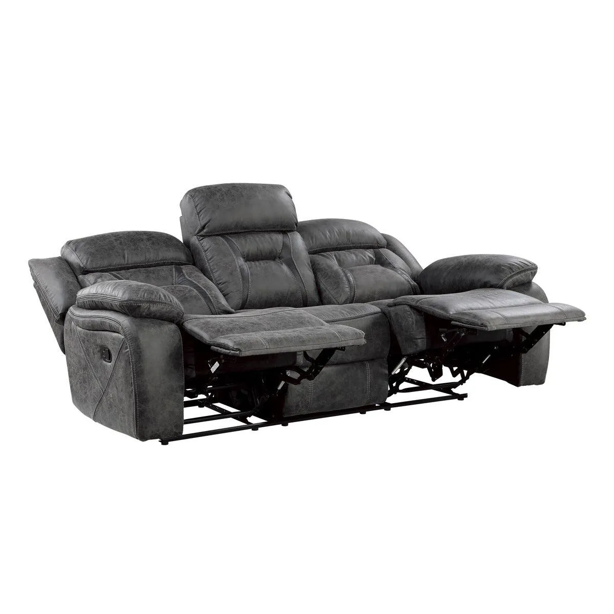 Madrona Hill Gray Double Reclining Sofa - Image 2