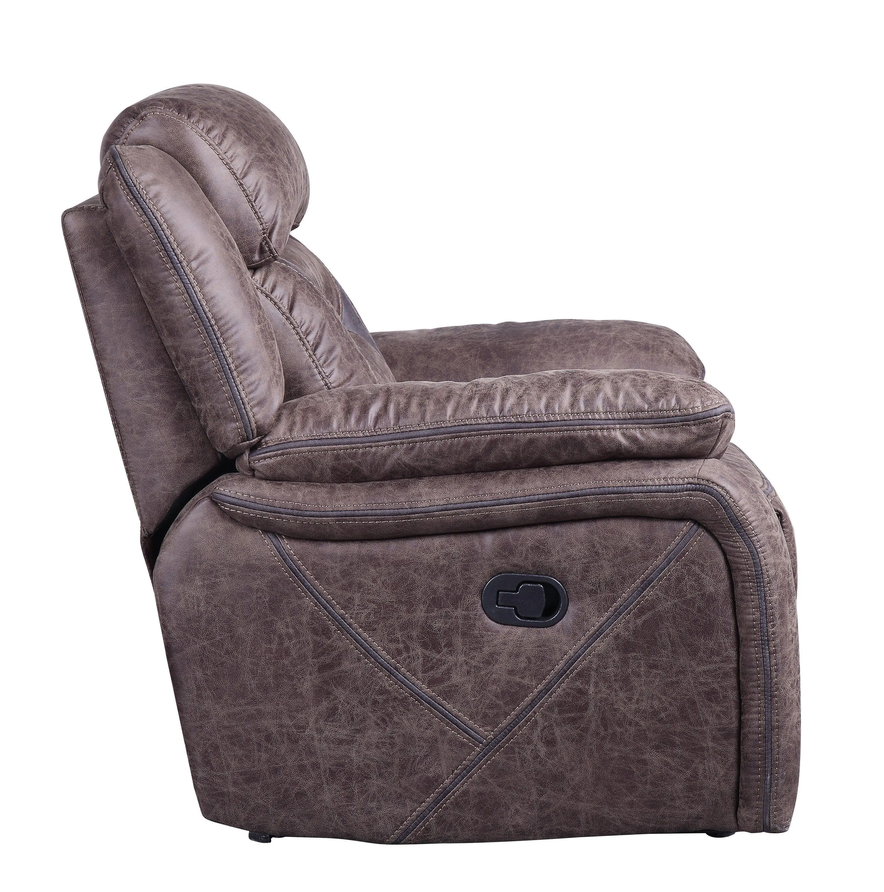 Madrone Reclining Brown Leather Living Room Set - Image 7