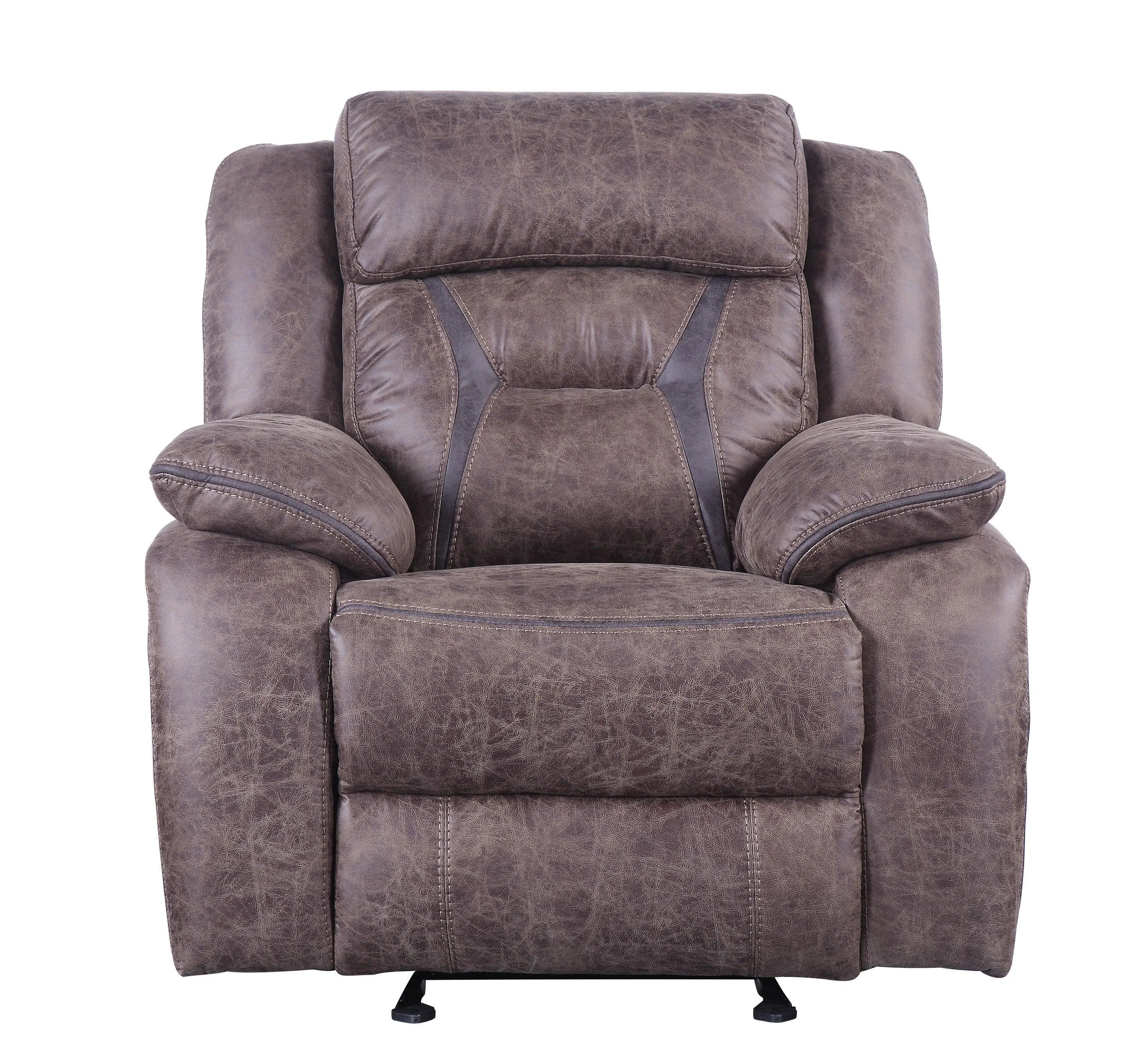 Madrone Reclining Brown Leather Living Room Set - Image 8