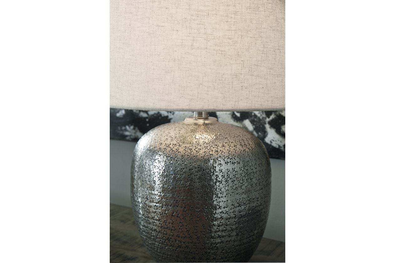 Magalie Antique Silver Finish Table Lamp - Image 2