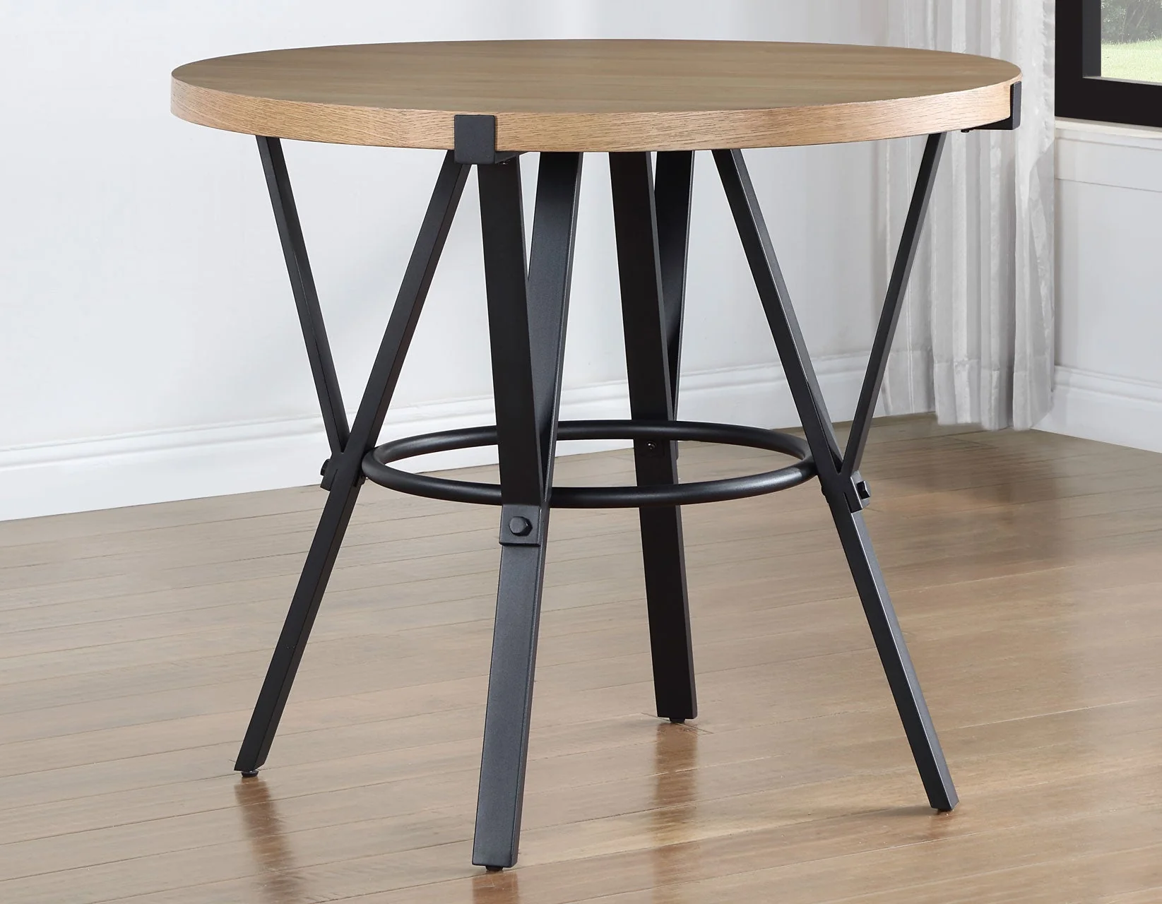 Magnolia Black/Light Sand Round Counter Height Dining Set - Image 4