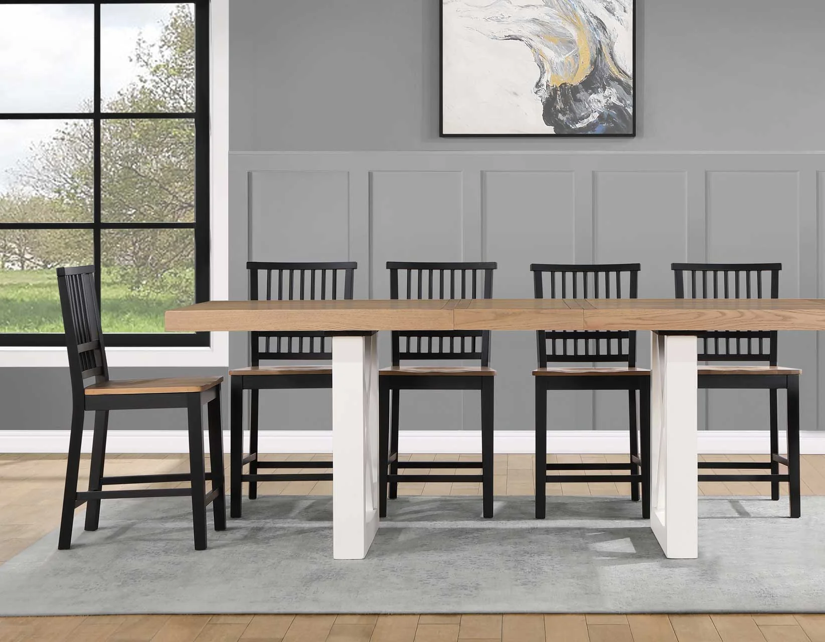 Magnolia Ebony/Natural Counter Height Dining Set