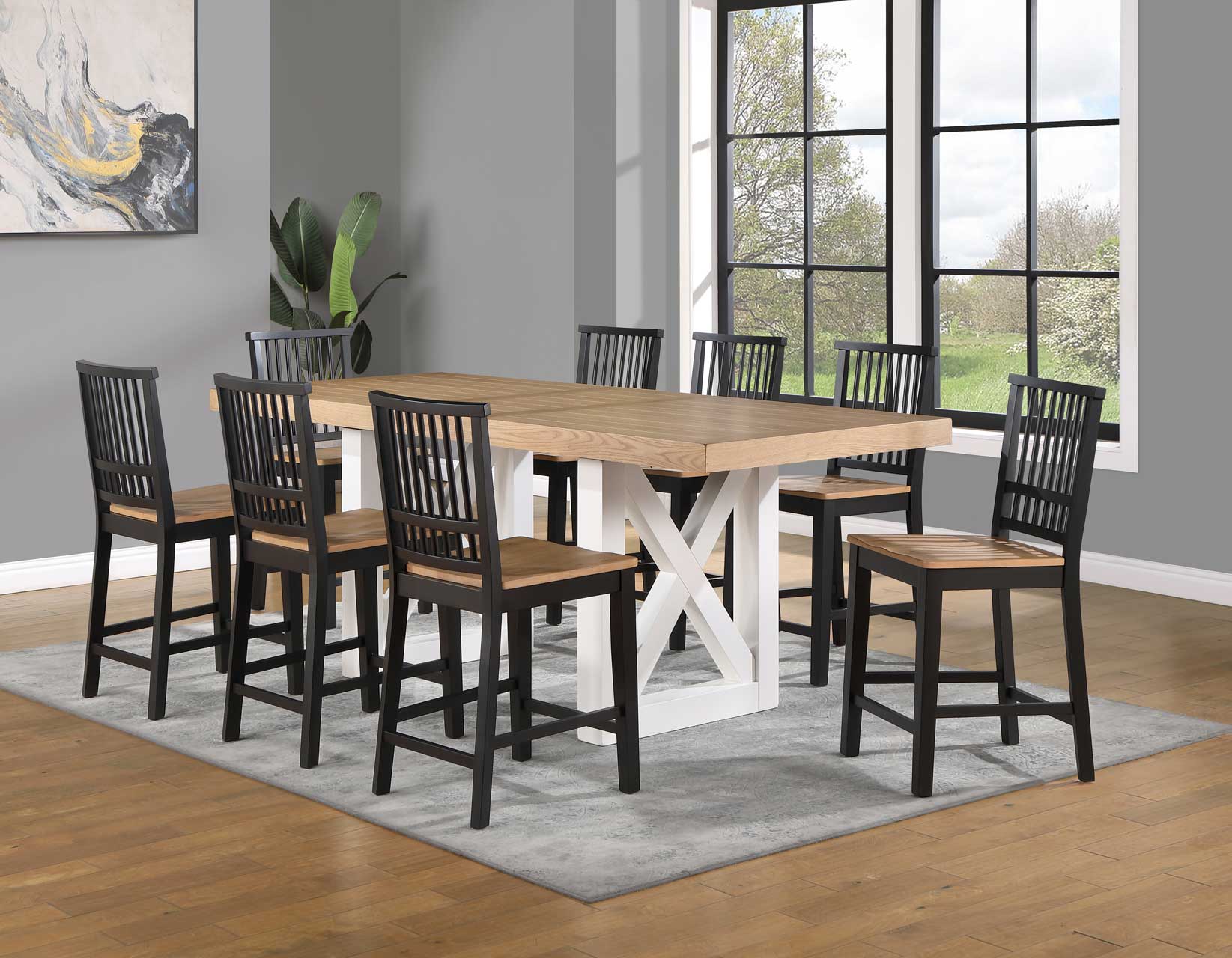 Magnolia Ebony/Natural Counter Height Dining Set - Image 3