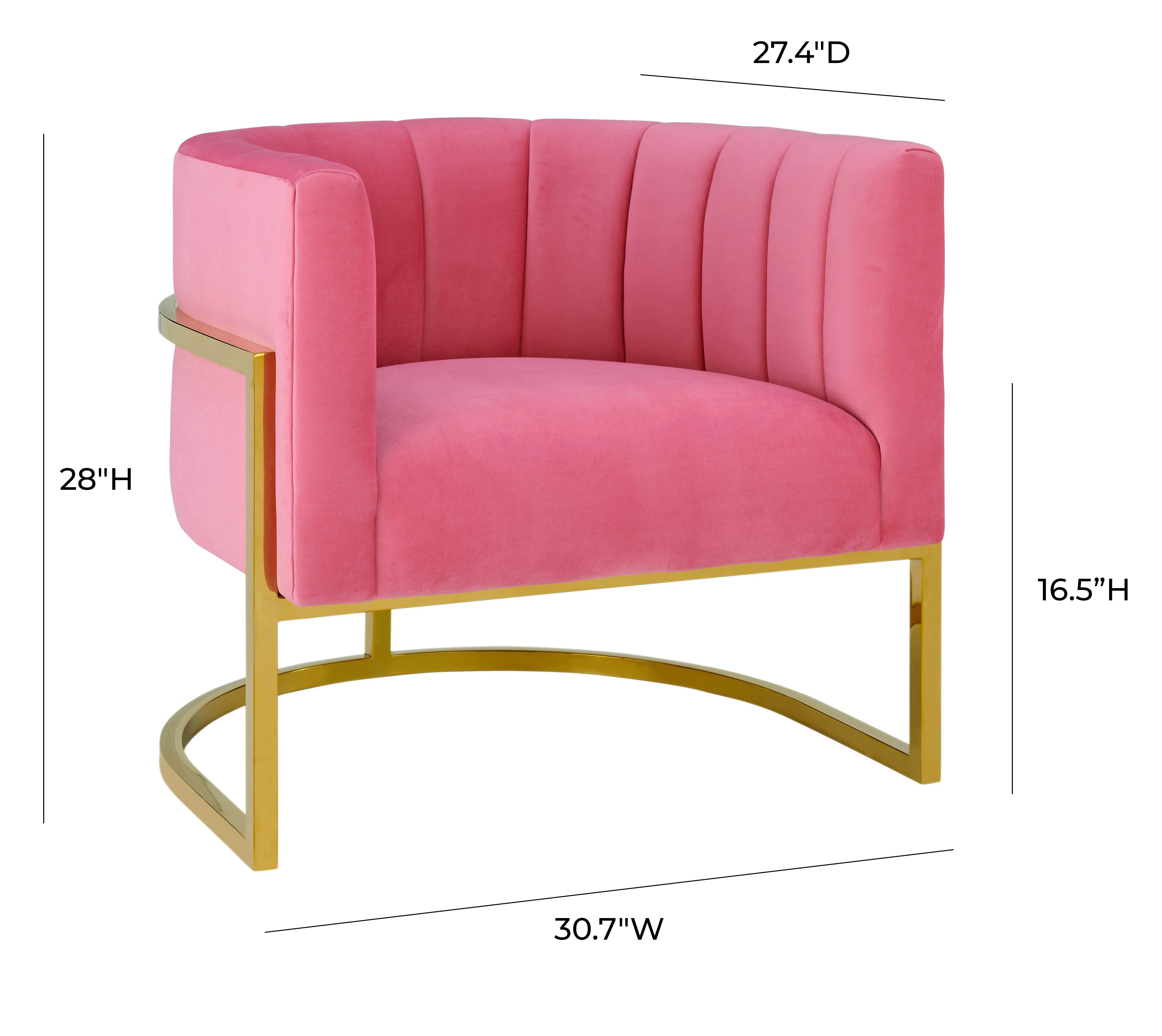 Magnolia Velvet Accent Chair with Gold Base - Image 32