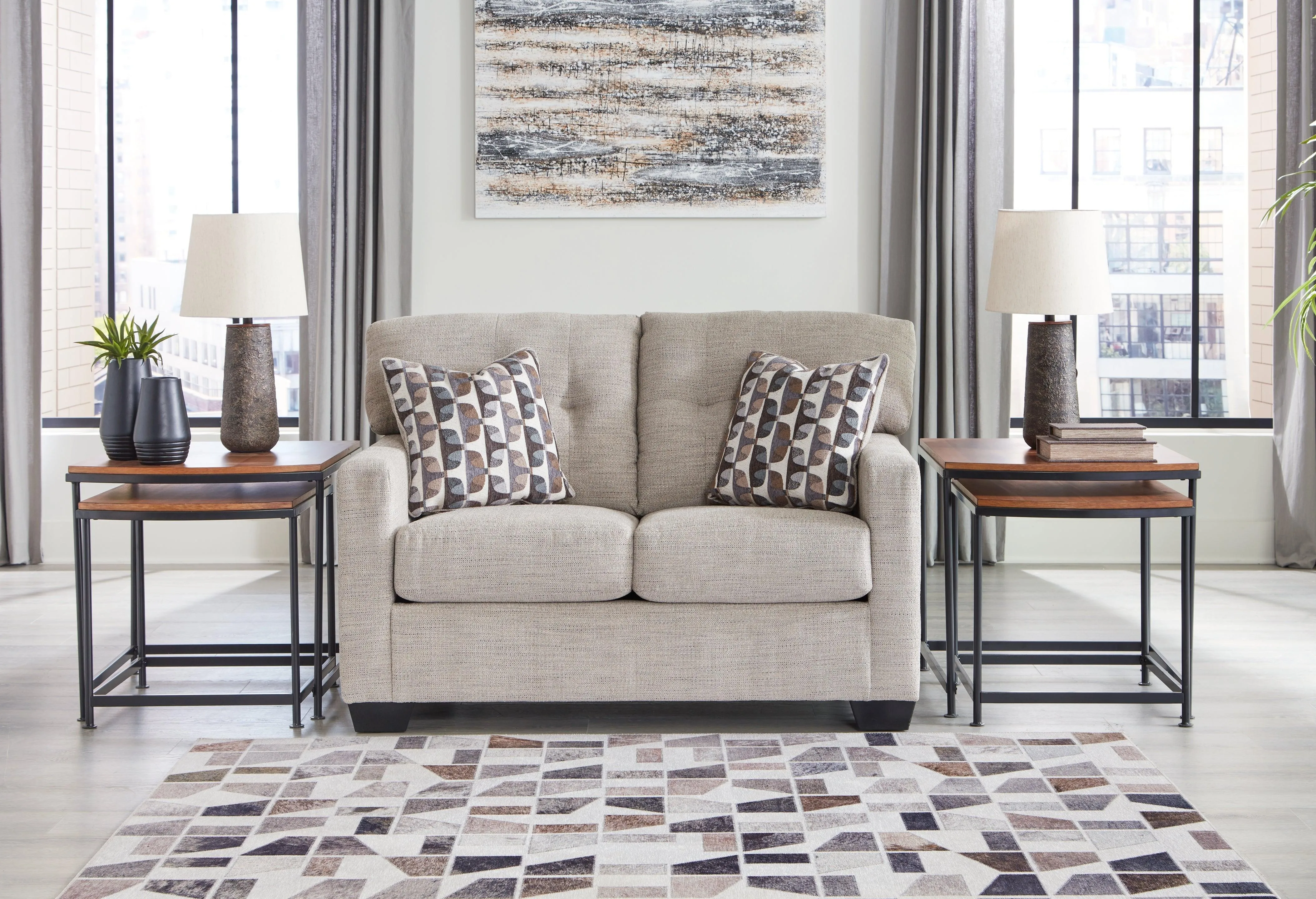 Mahoney Pebble Loveseat - Image 6