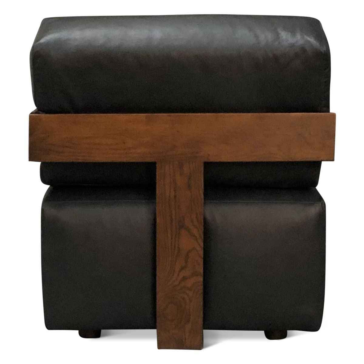 Maison Harper Accent Chair in Charme Black Leather - Image 4