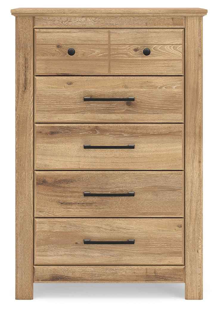 Makidern Tan Chest of Drawers - Image 4