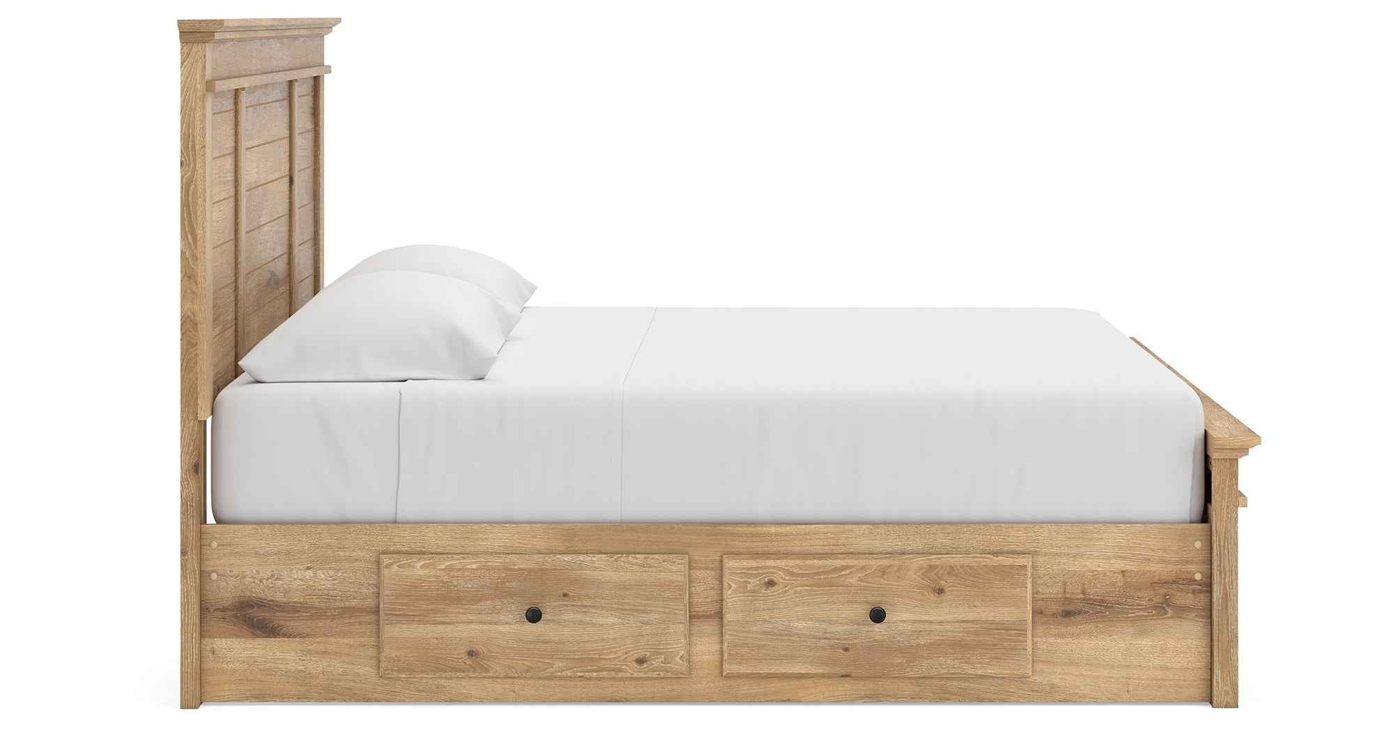 Makidern Tan King Panel Storage Bed - Image 15