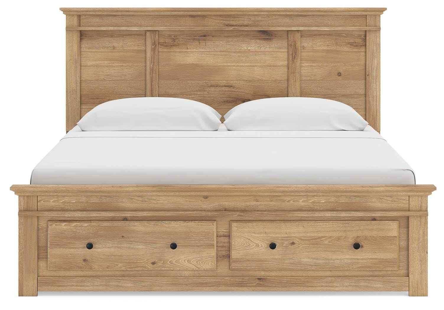 Makidern Tan King Panel Storage Bed - Image 13