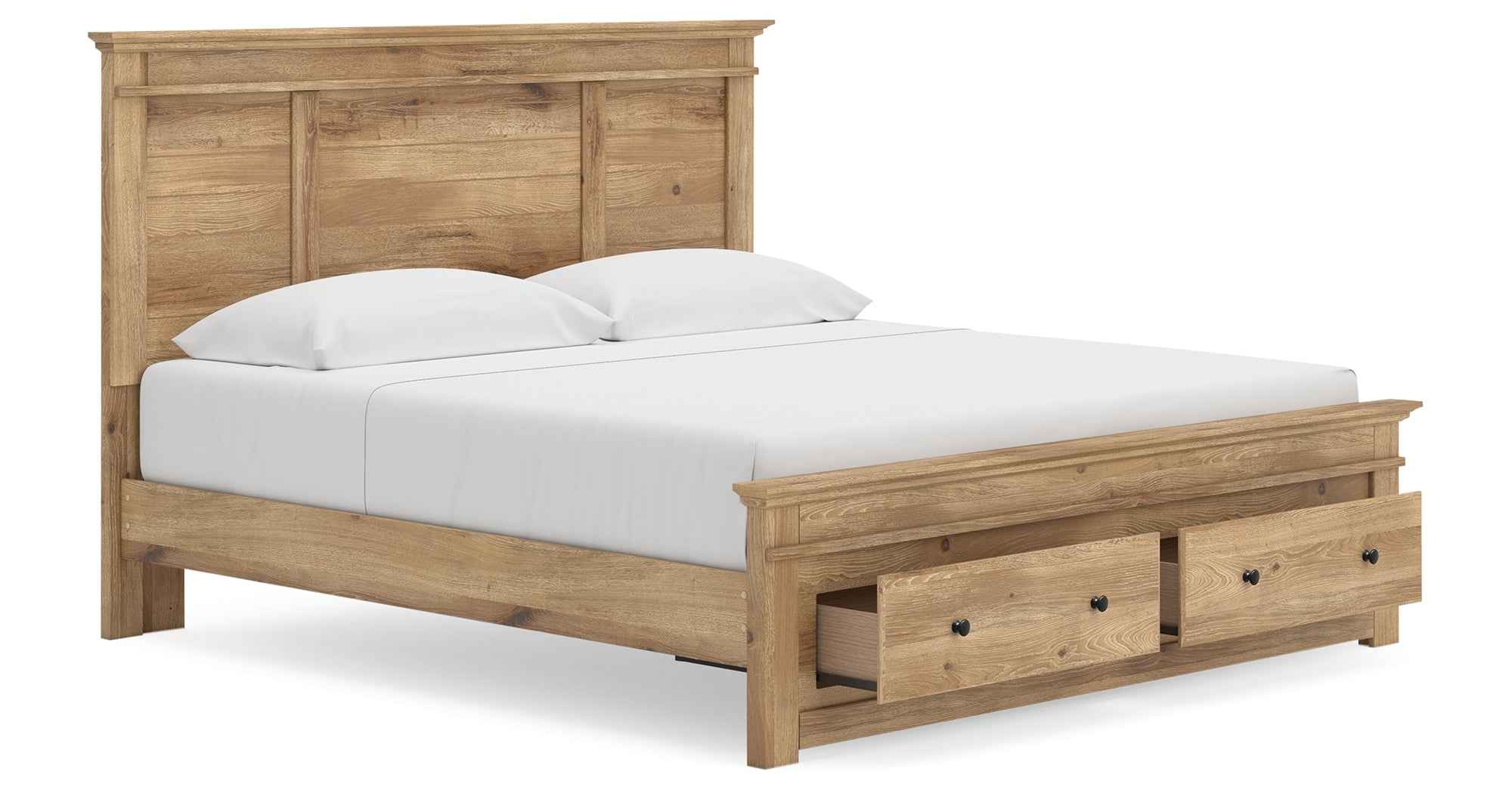 Makidern Tan King Panel Storage Bed - Image 11