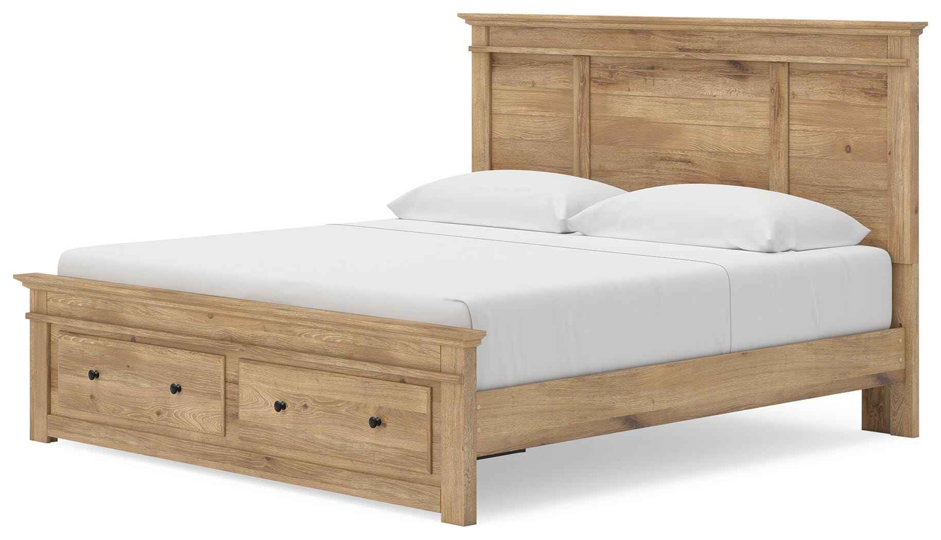 Makidern Tan King Panel Storage Bed - Image 12