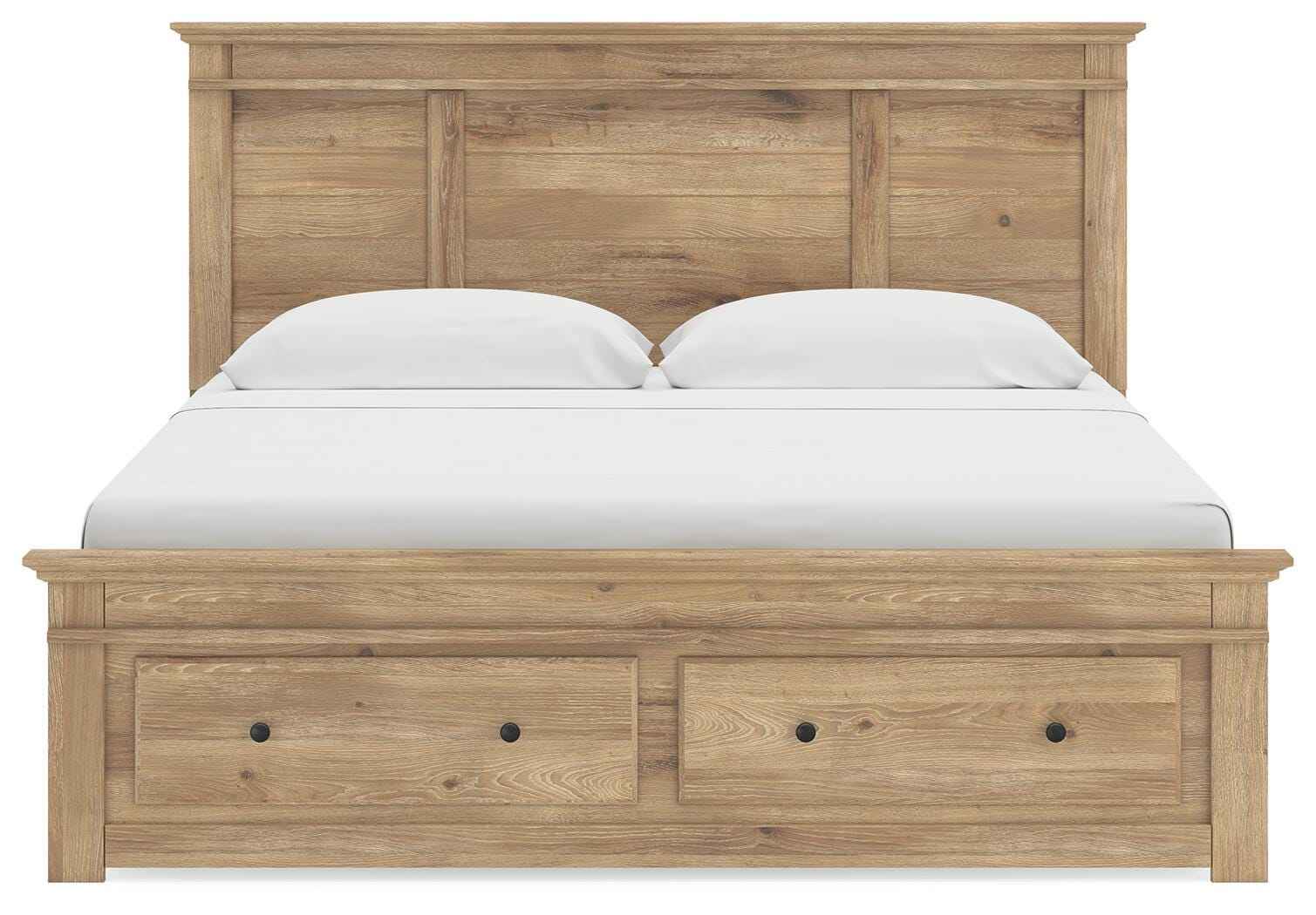 Makidern Tan King Panel Storage Bed - Image 13