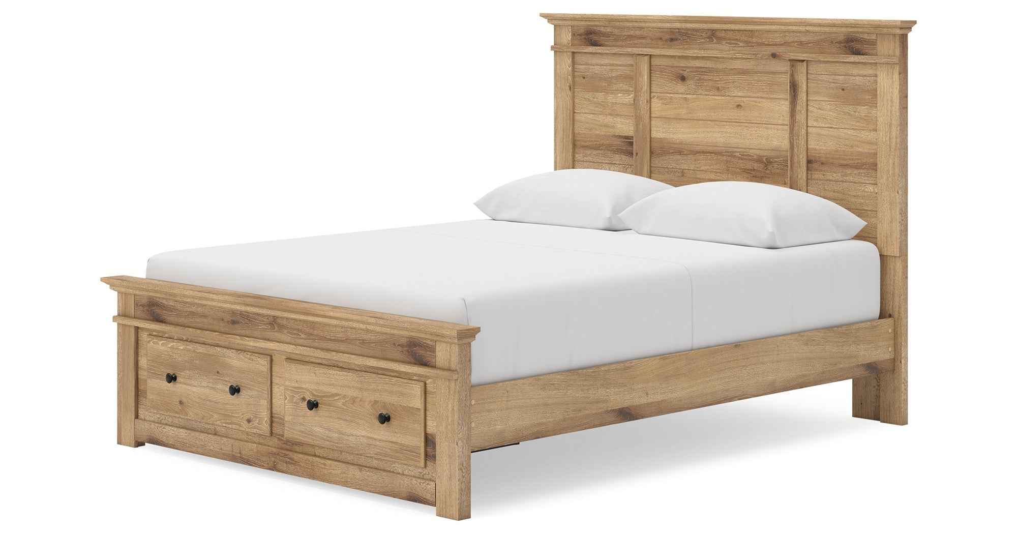 Makidern Tan Queen Panel Storage Bed - Image 6