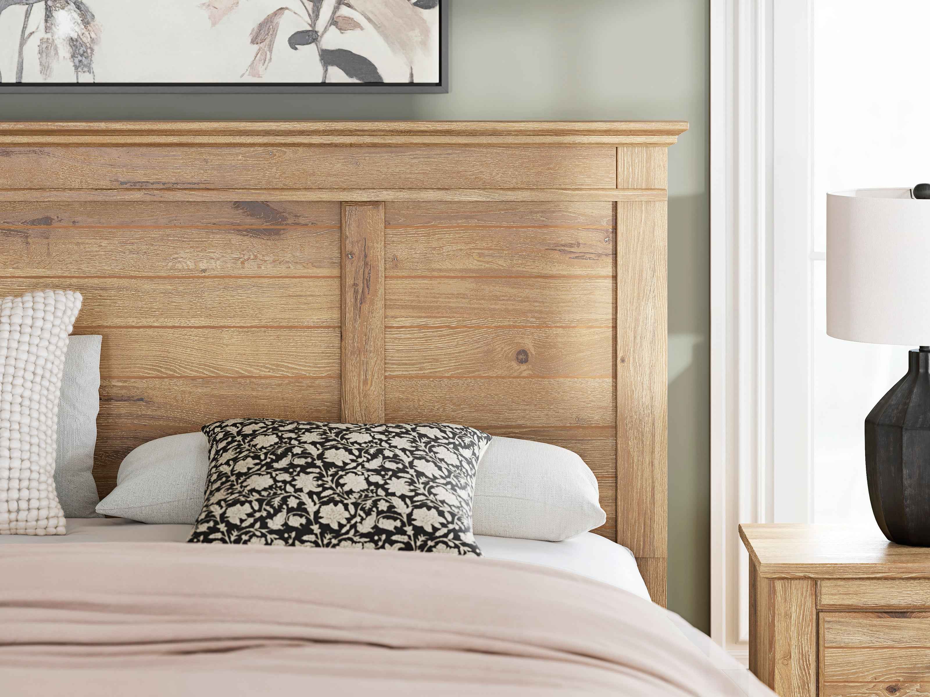 Makidern Tan Queen Panel Storage Bed - Image 2