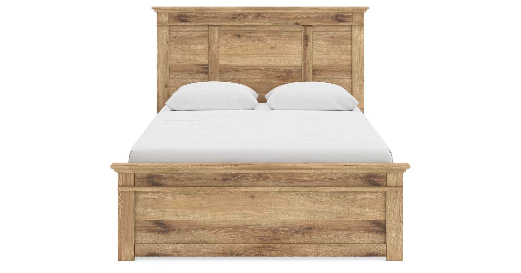 Makidern Tan Queen Panel Storage Bed - Image 6