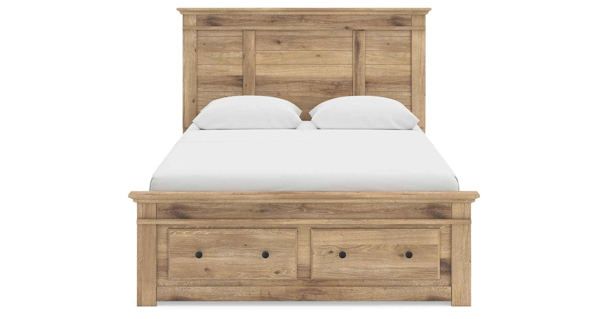 Makidern Tan Queen Panel Storage Bed - Image 12