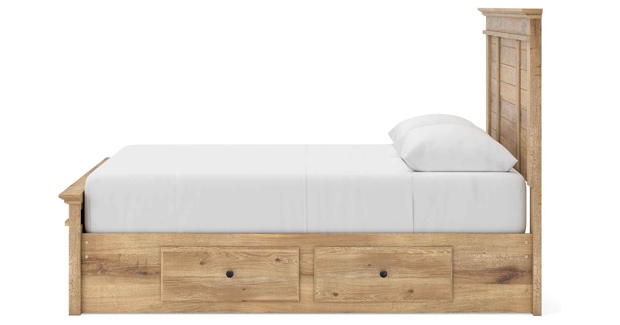 Makidern Tan Queen Panel Storage Bed - Image 8
