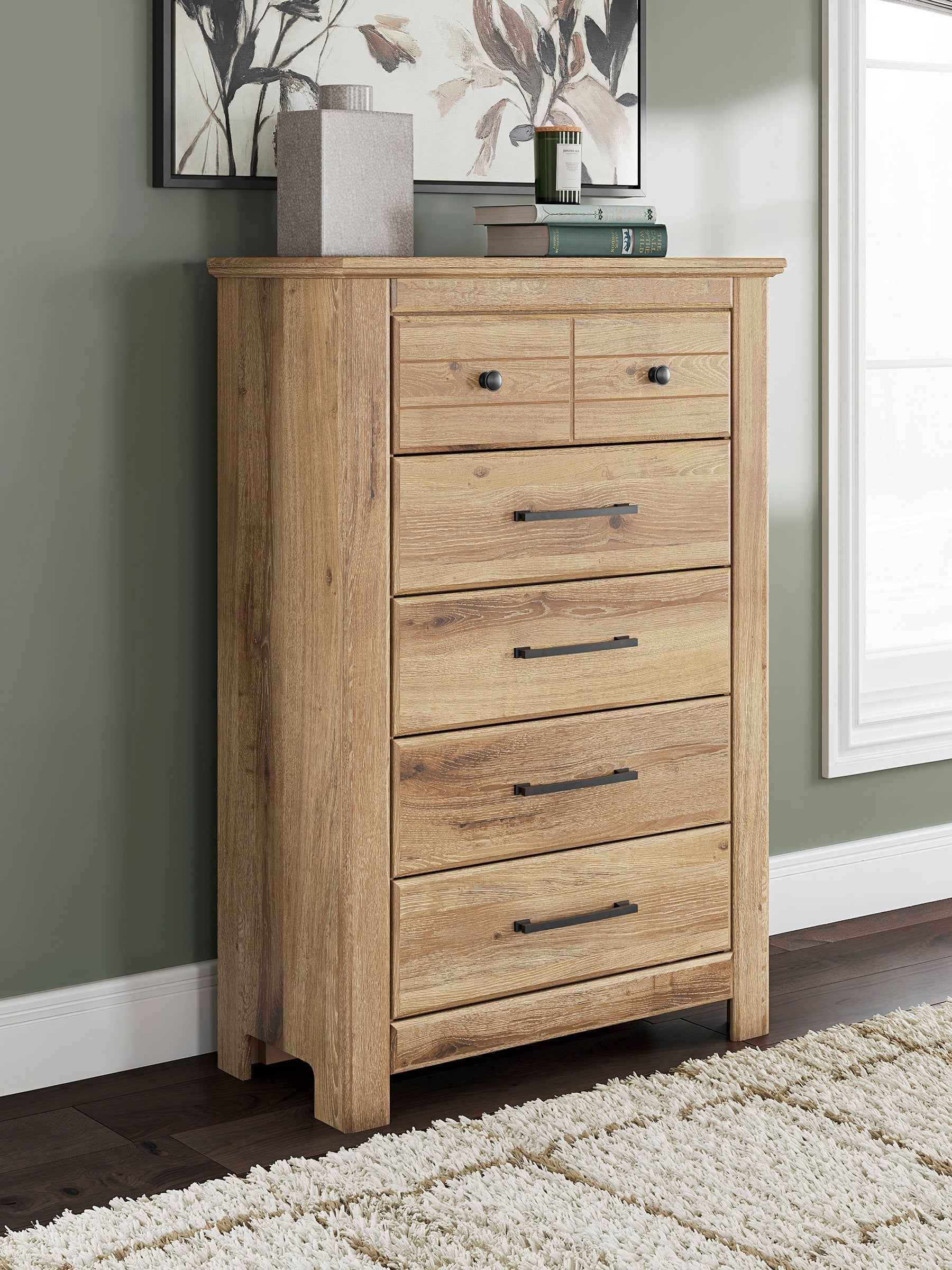 Makidern Tan Storage Youth Panel Bedroom Set with 6 Drawers - Image 8
