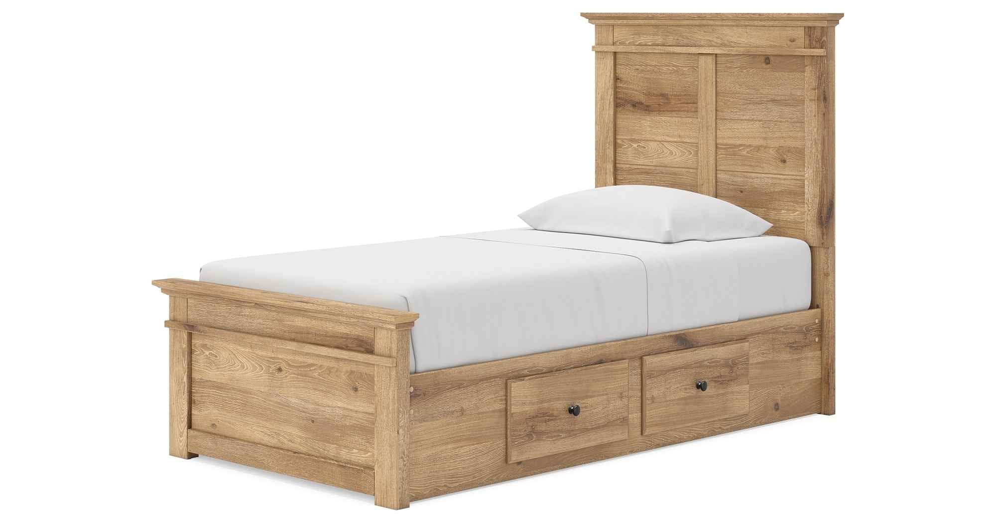 Makidern Tan Twin Panel Storage Bed - Image 13