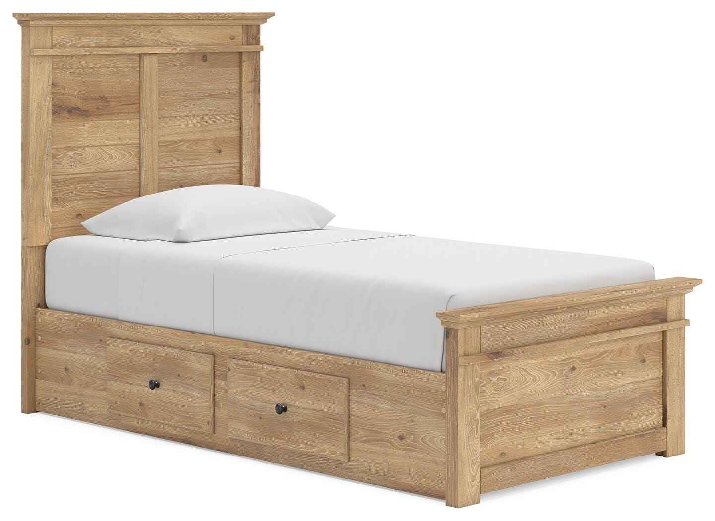 Makidern Tan Twin Panel Storage Bed - Image 18