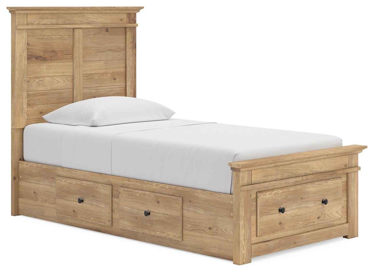 Makidern Tan Twin Panel Storage Bed - Image 10