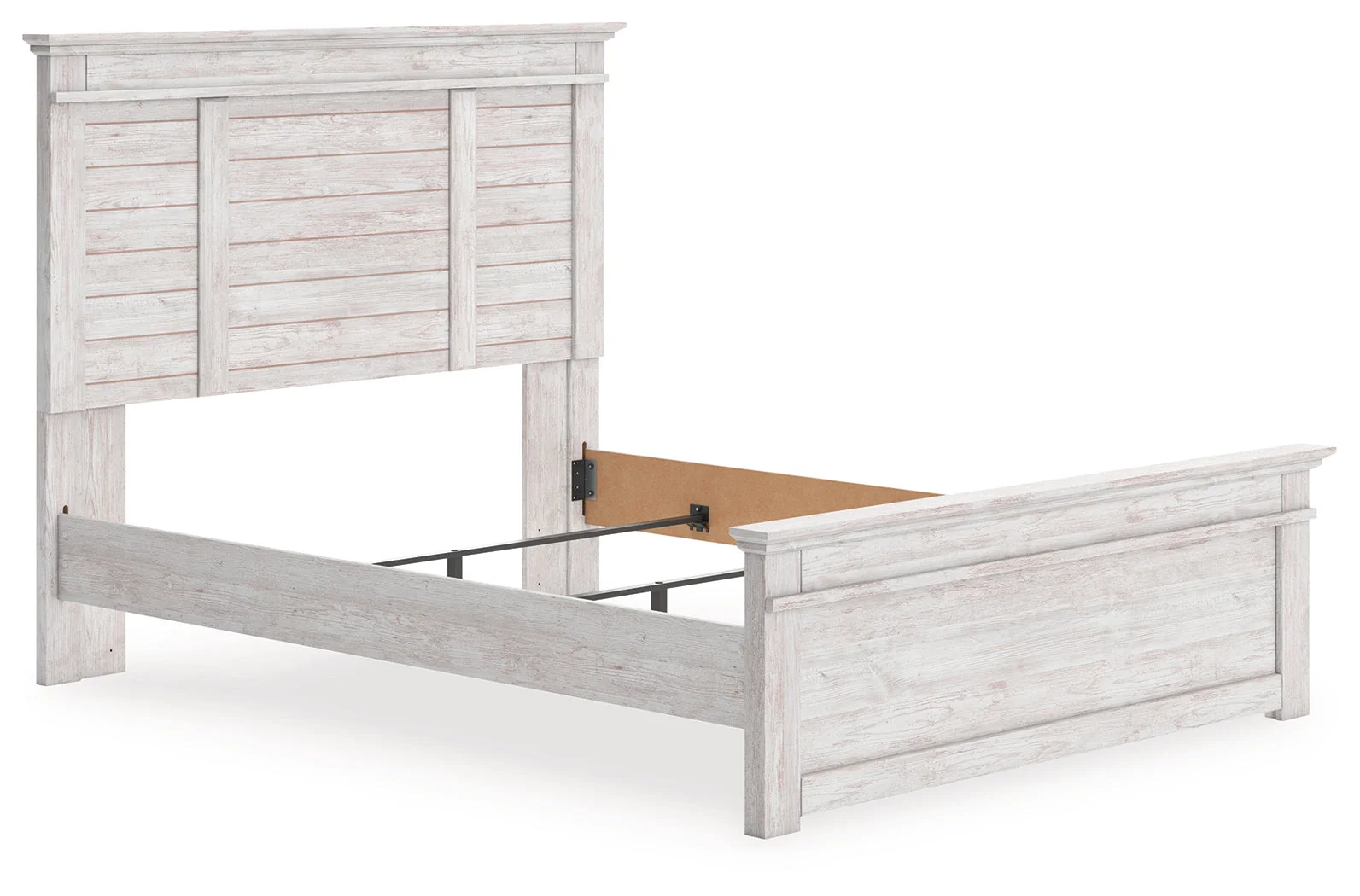 Makidern Whitewash Queen Panel Bed - Image 3